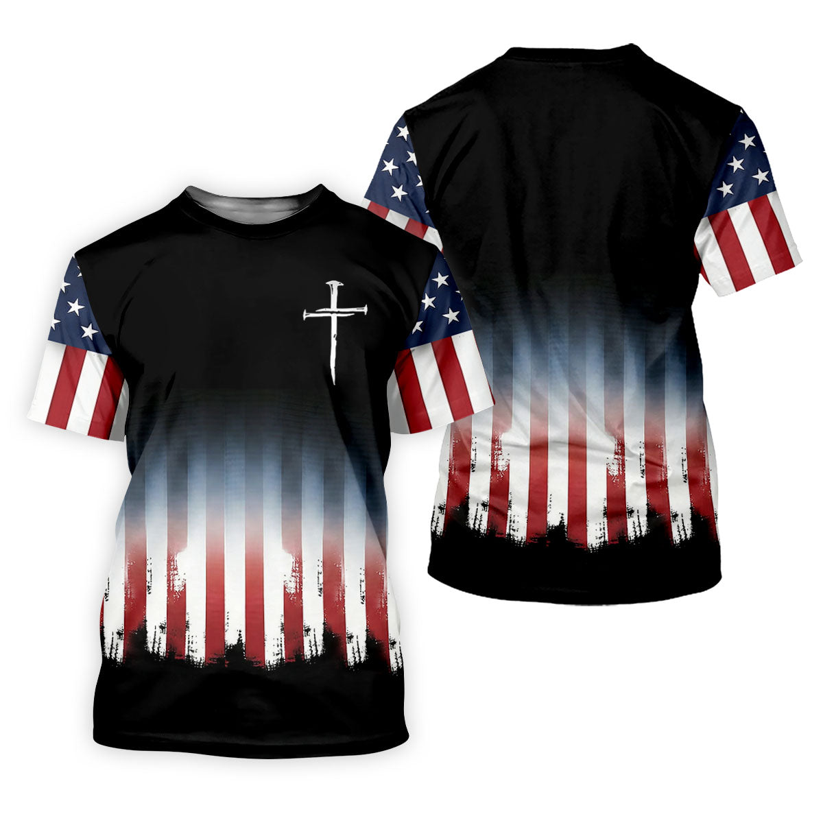 250 Years USA Anniversary 1776-2026 Men's Golf Polo ShirtFaith Cross 4th Of July Patriotic Golf Shirt