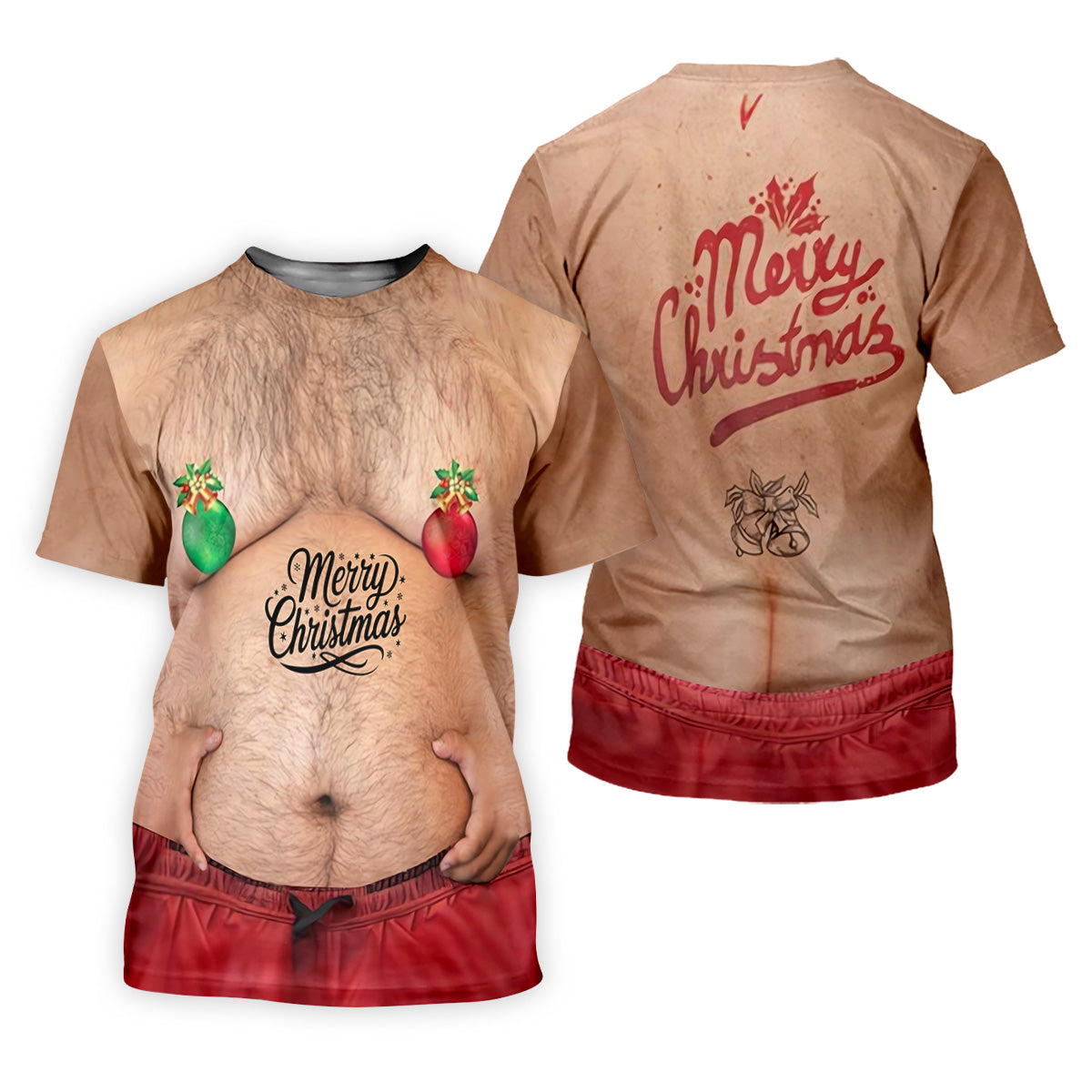 Funny Ugly Hairy Belly Golf Tops For Men, Christmas Golf Shirt, Polo ShirtFor Men, Golf Shirts For Men