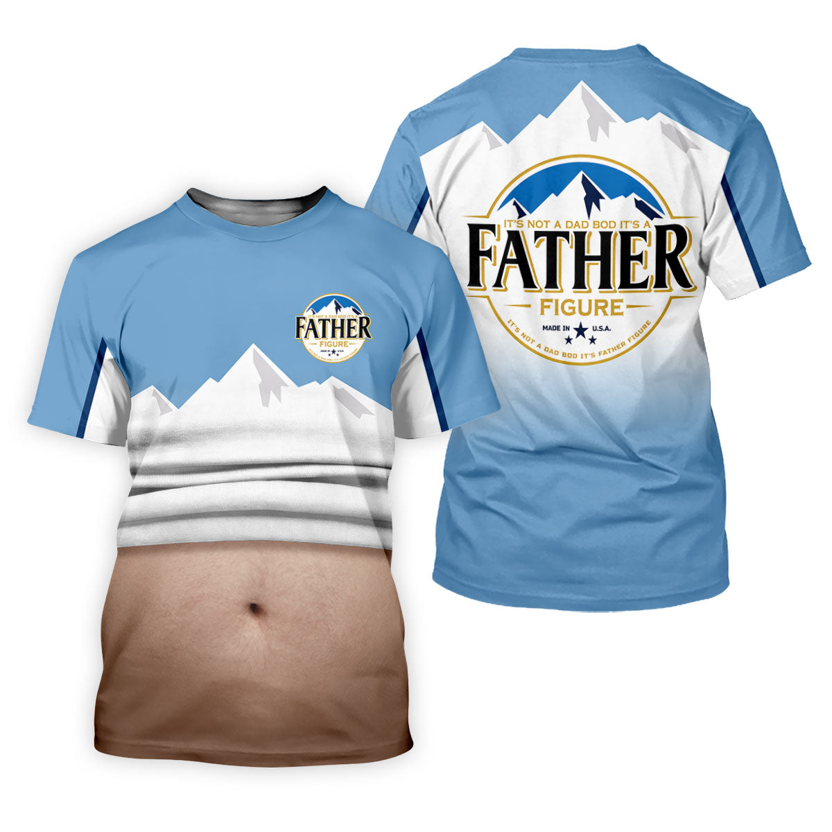 It's Not A Dad Bod It's A Father Figure Men's Funny Golf Polo Shirther's Day Golf Shirt, Golf Gift For Dad
