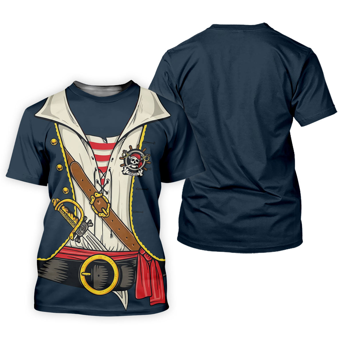 Funny Pirate Costume Hawaiian Golf Shirt, Women's Golf Tops, Ladies Golf Shirts
