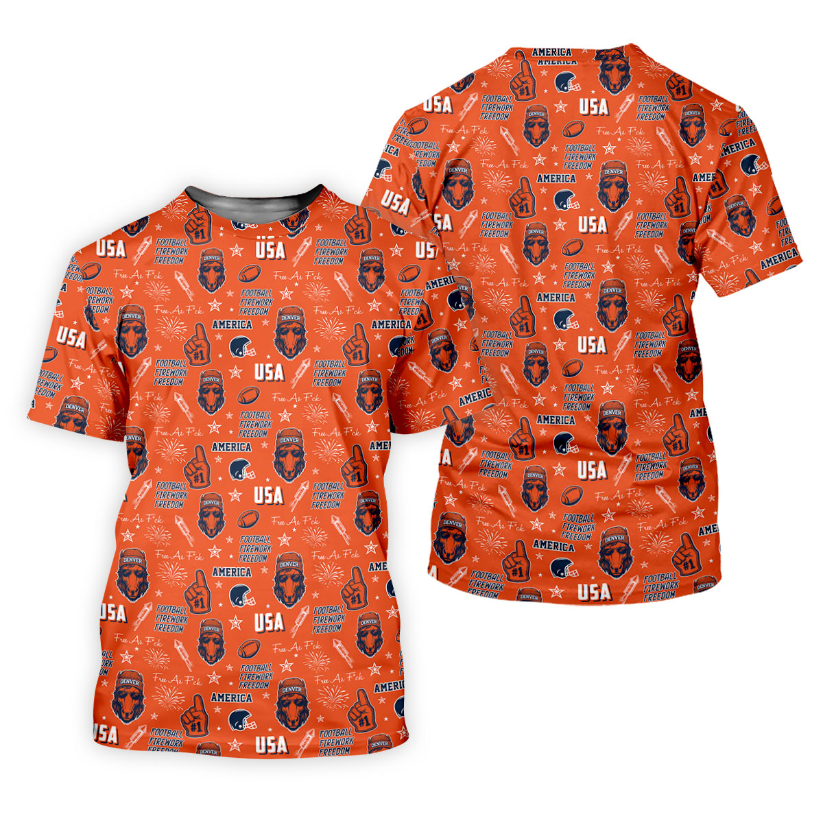 White Horse's Head Orange And Navy Sport Polo, American Football League Gift Ideas For Football Fans