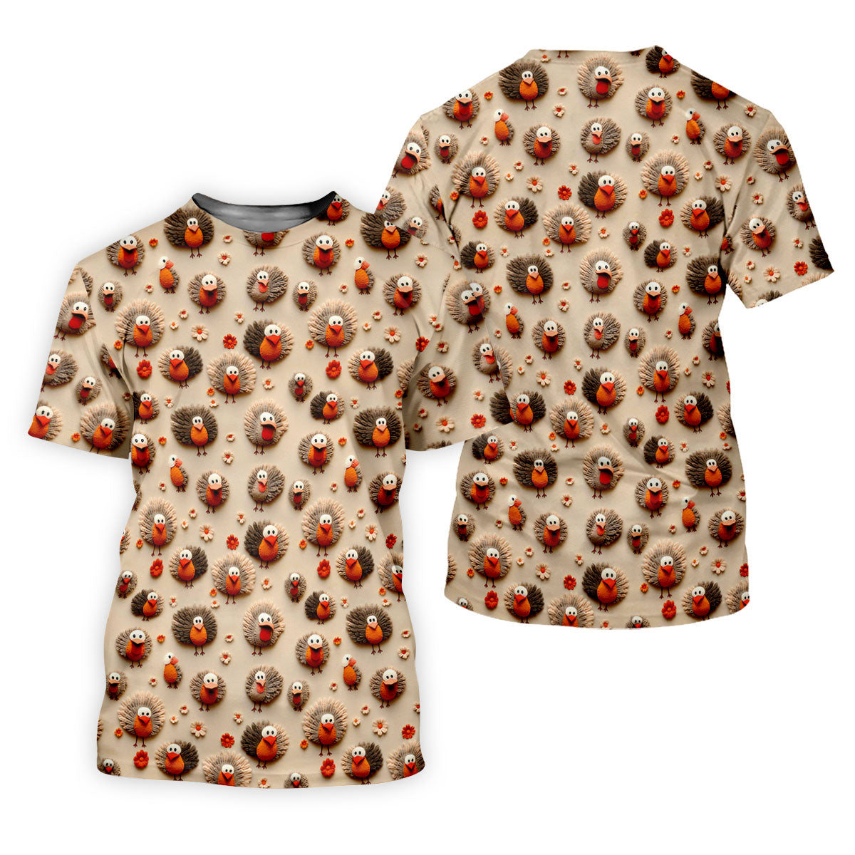 Little Turkey Thanksgiving Golf Tops For Men, Fun Golf Shirts For Men, Polo ShirtFor Men, Golf Gift For Men