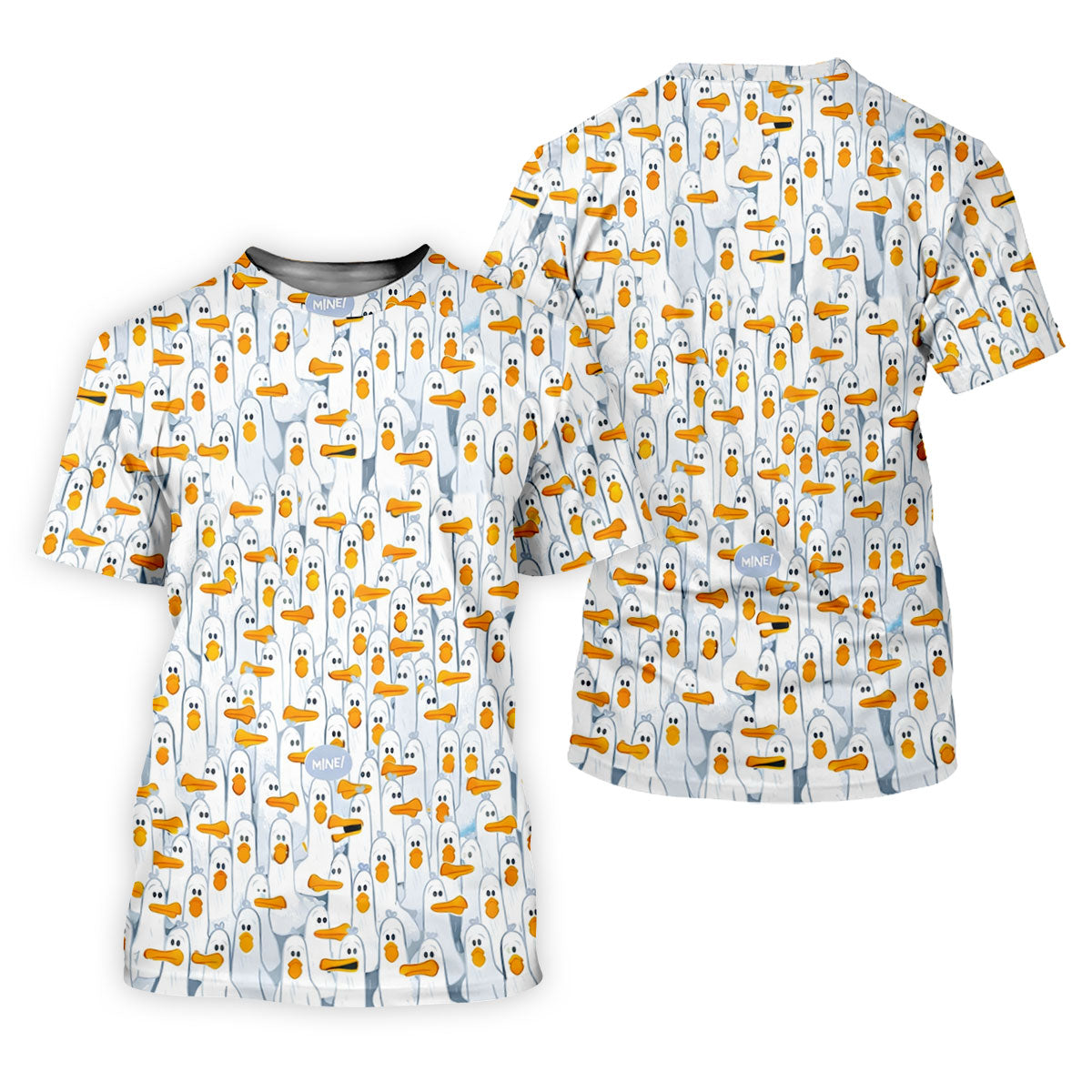 Mine Mine Mine Golf Shirt, Funny Seagull Beach Pattern, Golf Shirt For Men