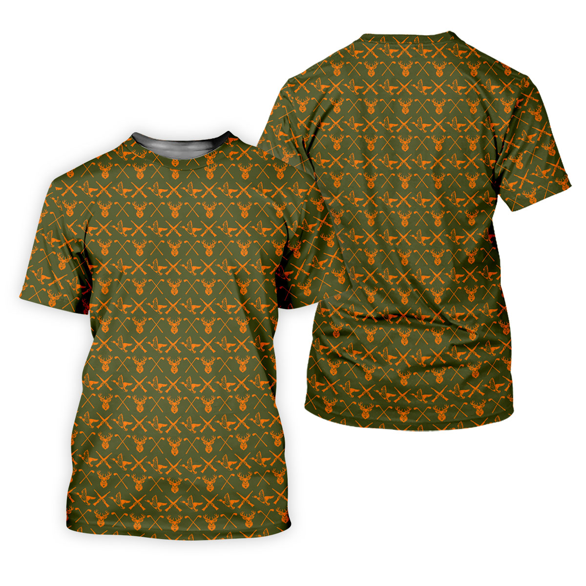 Duck And Deer Hunting Themed Golf Tops For Men, Golf Shirts For Men, Golf Gift For Dad