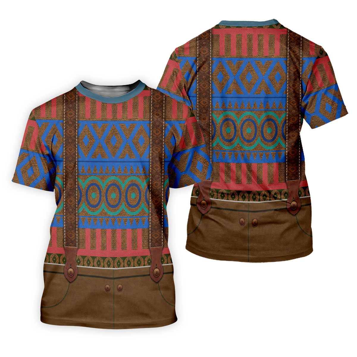Tribal Suspender Pattern Halloween Golf Polo Shirt, Golf Polo For Women, Printed Golf Shirt