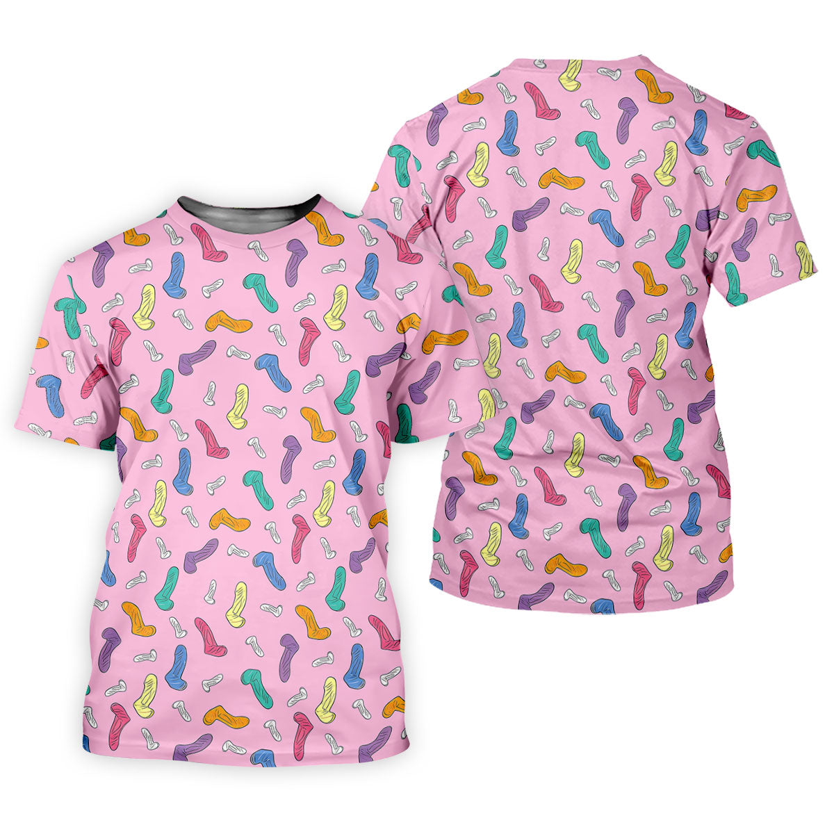 Funny Adult Novelty Pink Pattern Golf Shirt, Mens Polo Shirts, Golf Apparel For Men