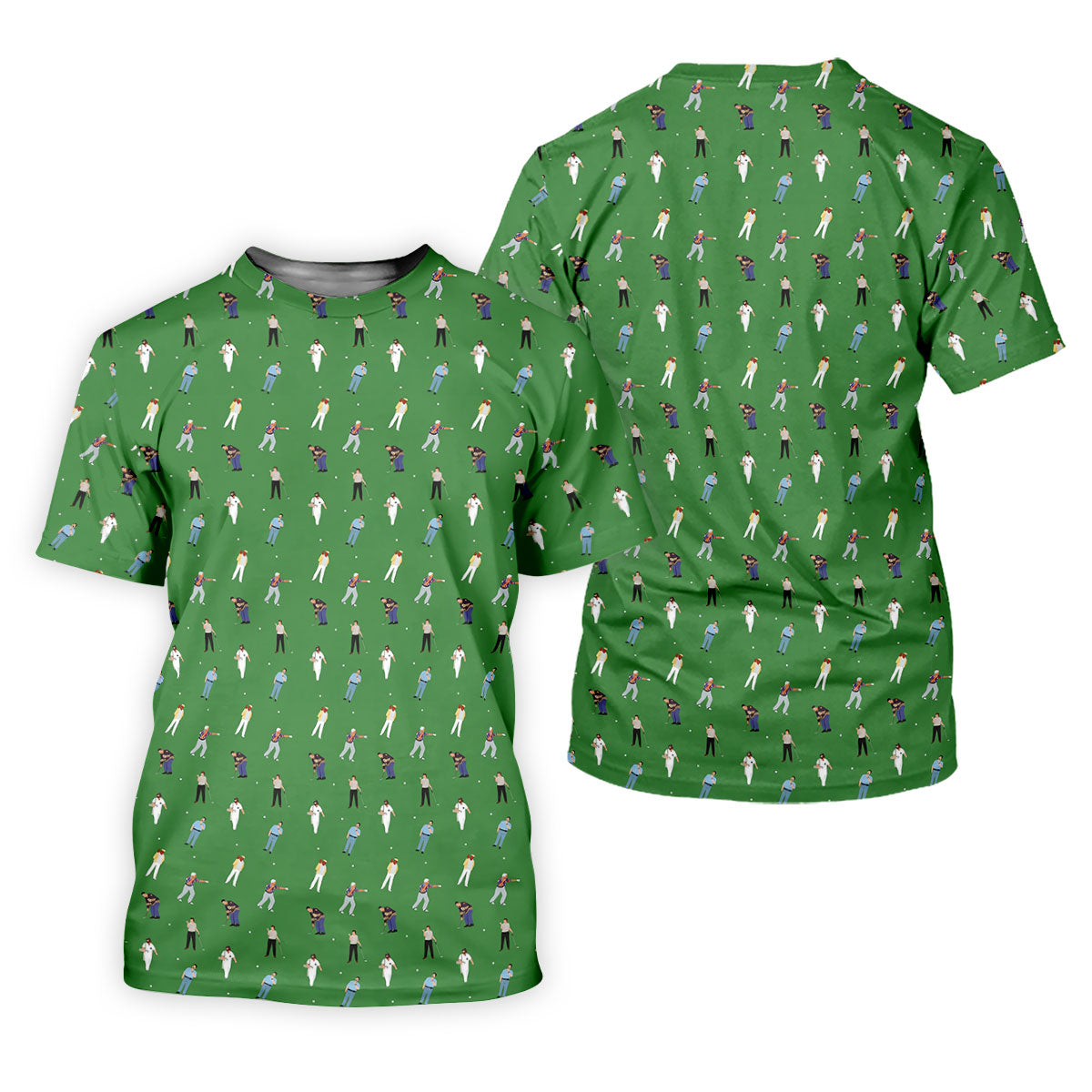 Sports Comedy Characters Golf Pose Green Golf Shirt, Golf Shirts For Men, Polo ShirtFor Men