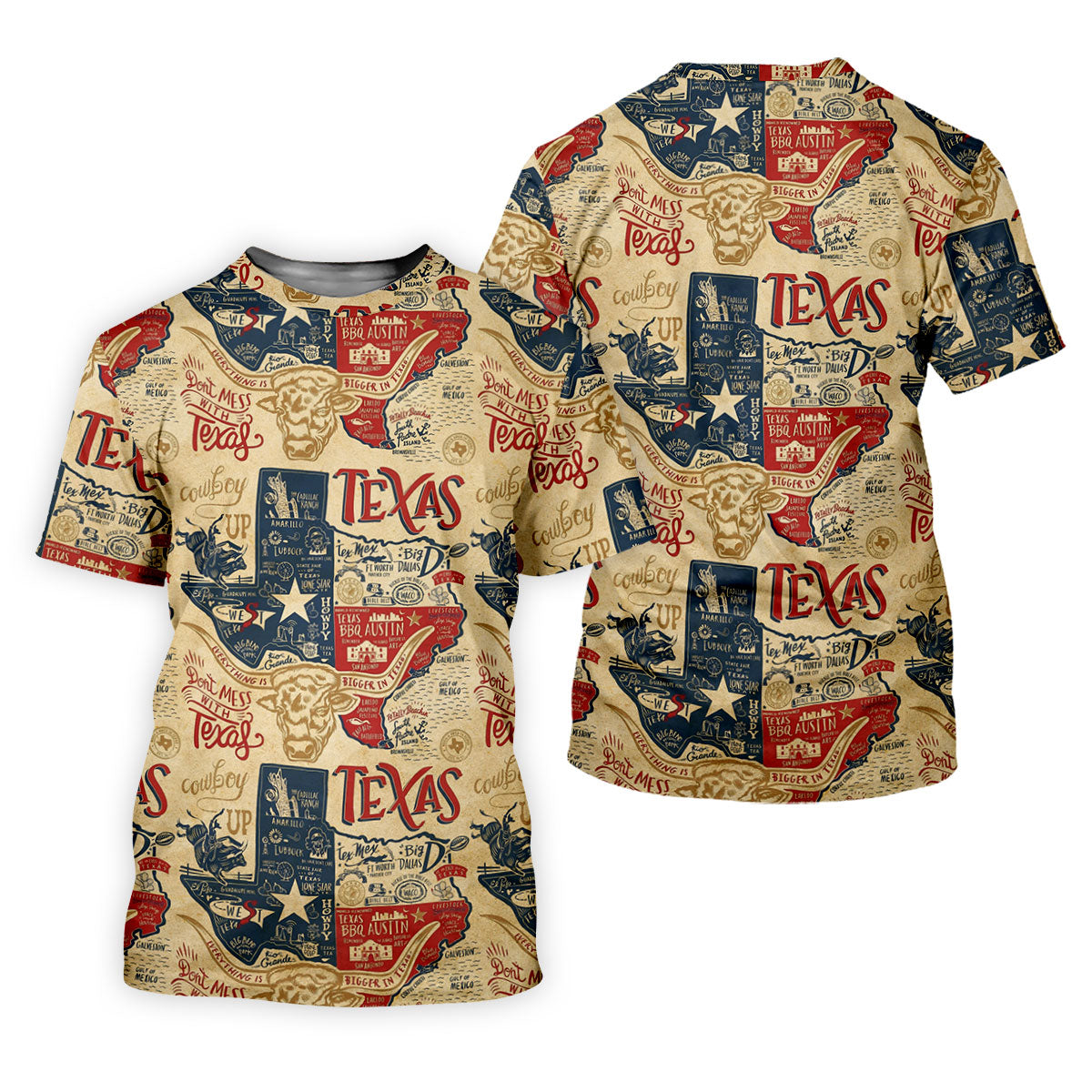 Don't Mess With Texas Western Theme Old West Women Golf Top, Ladies Golf Shirts, Golf Shirt For Women