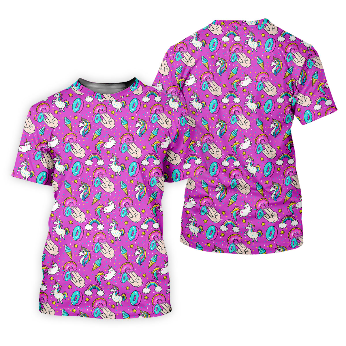 Funny Donut Fingers Pink Adult Humor Mens Golf Shirts, Polo ShirtFor Men, Valentines Golf Gift