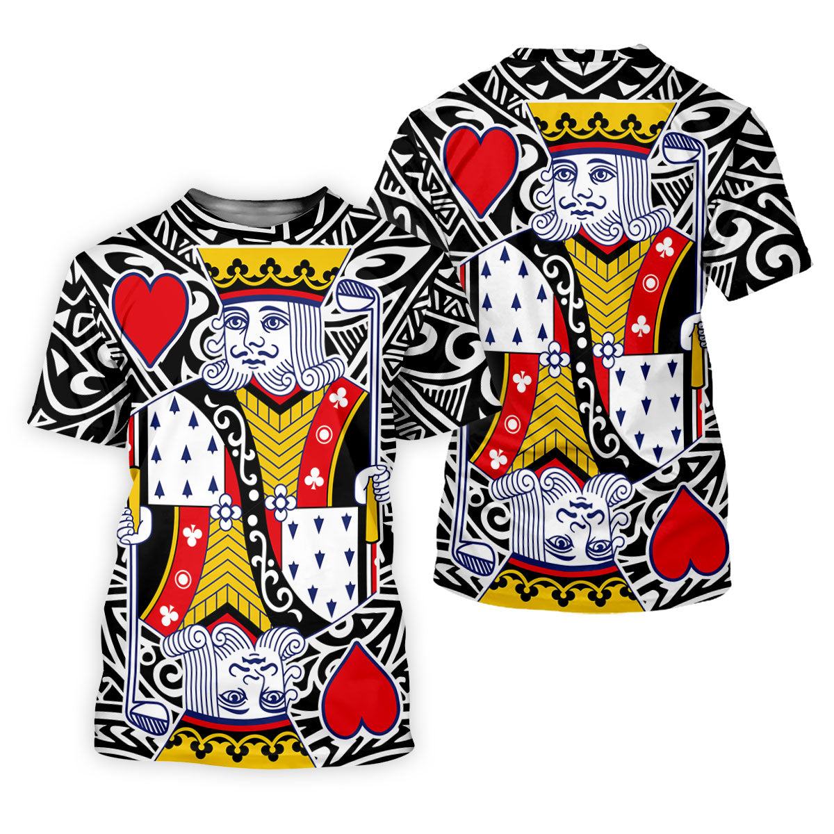 King Of Hearts Playing Card Women's Golf Shirt, Golf Top For Women