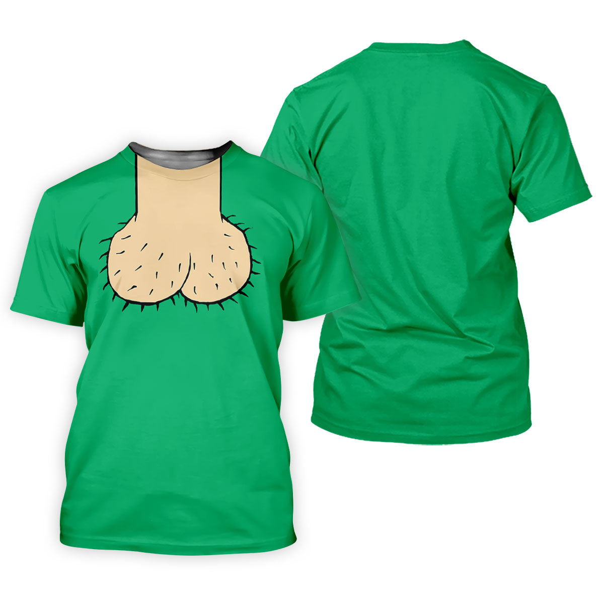 Green Funny Dickhead Faux Chest Golf Shirt, Men's Golf Shirt, Mens Polo Shirts