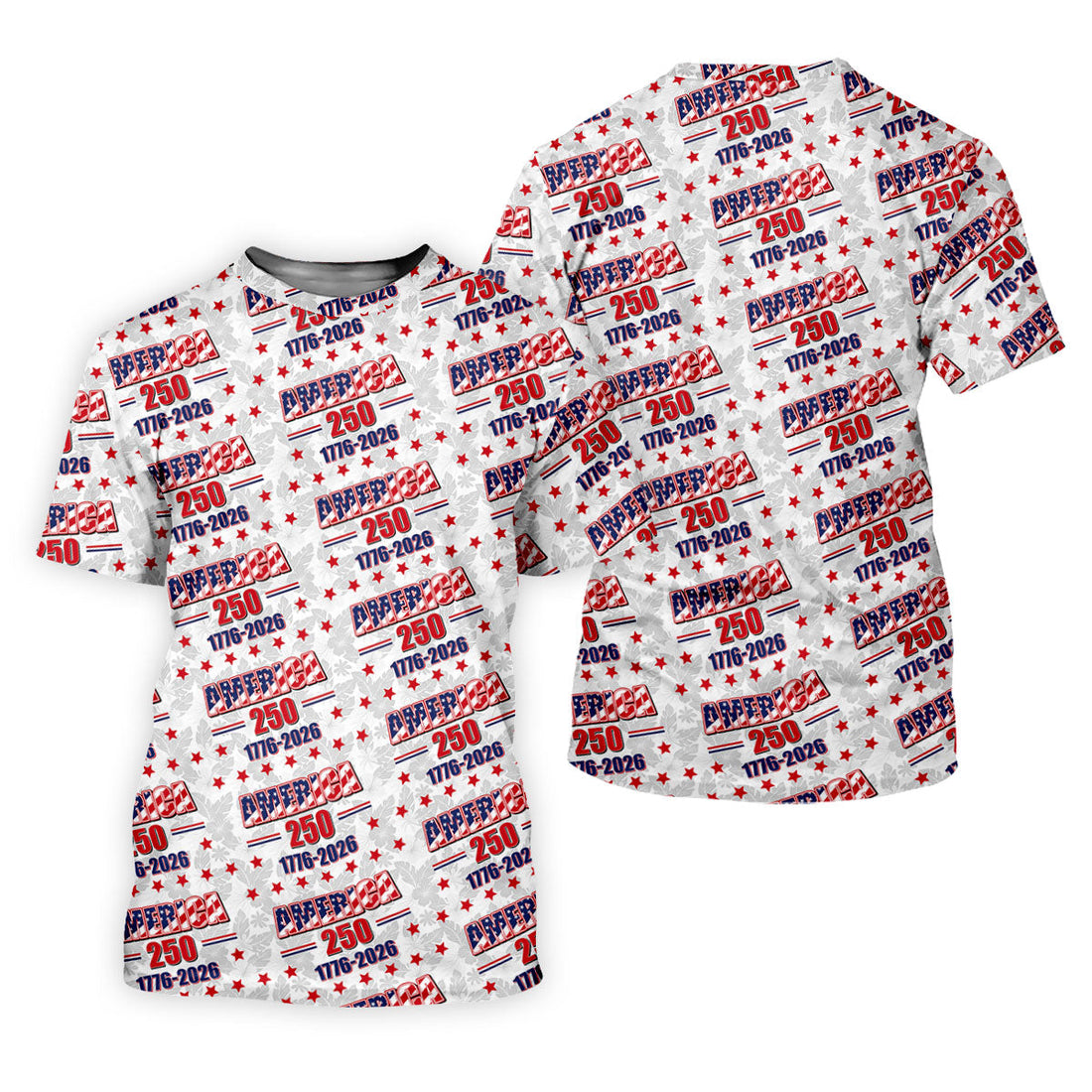 America 250 Tropical Floral 4th Of July Golf Shirt, Patriotic Golf Shirt, Golf Shirts For Men