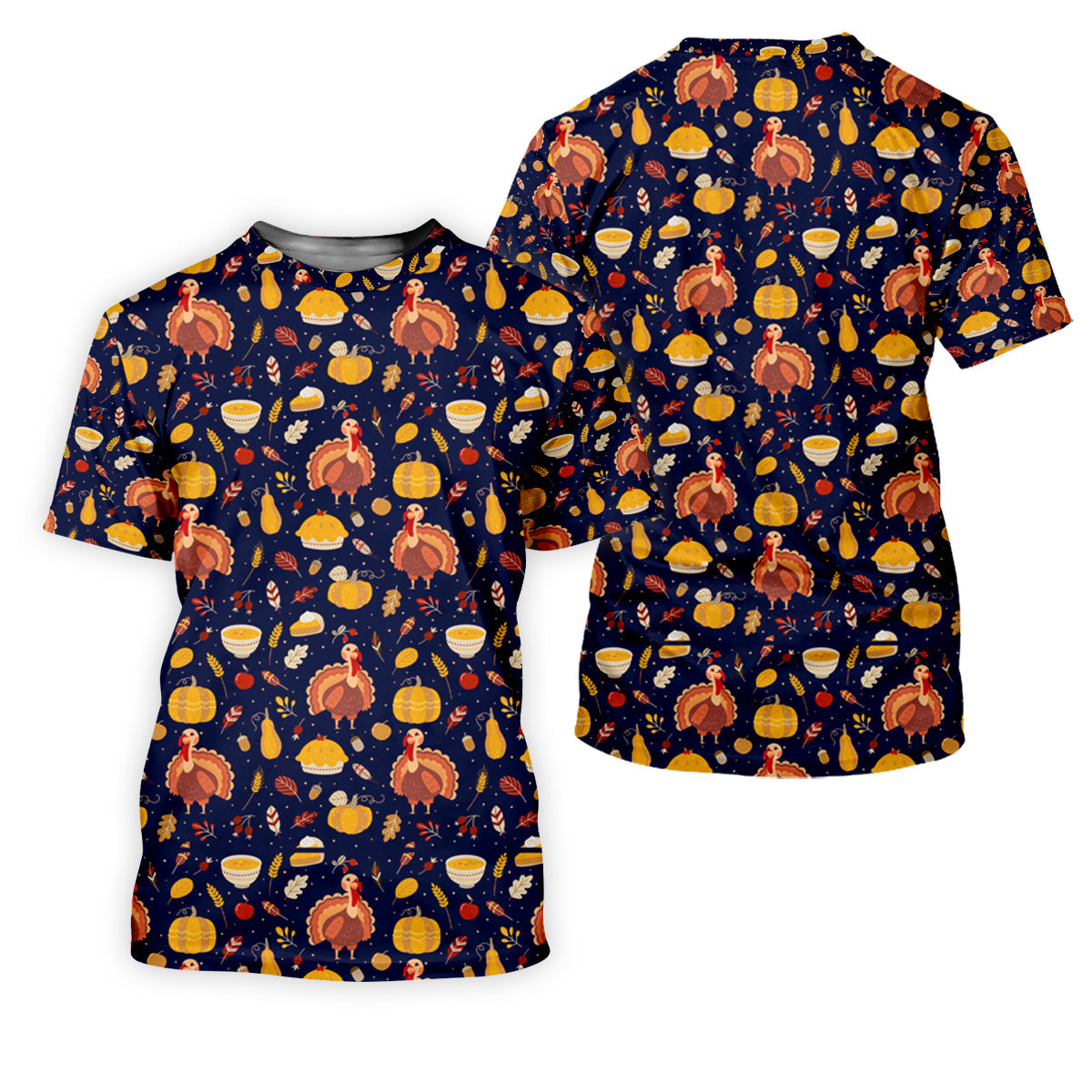 Turkey Pumpkin Thanksgiving Funny Golf Shirts Women, Cute Golf Outfit, Ladies Golf Shirts, Golf Gifts For Women