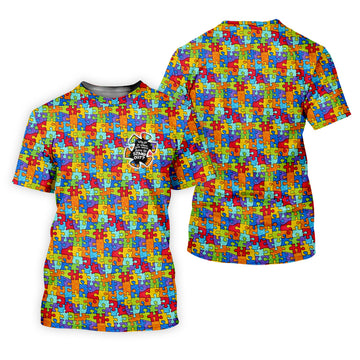Why FIt In When You Were Born To Stand Out Autism Puzzle Women's Golf Shirts, Ladies Golf Polos