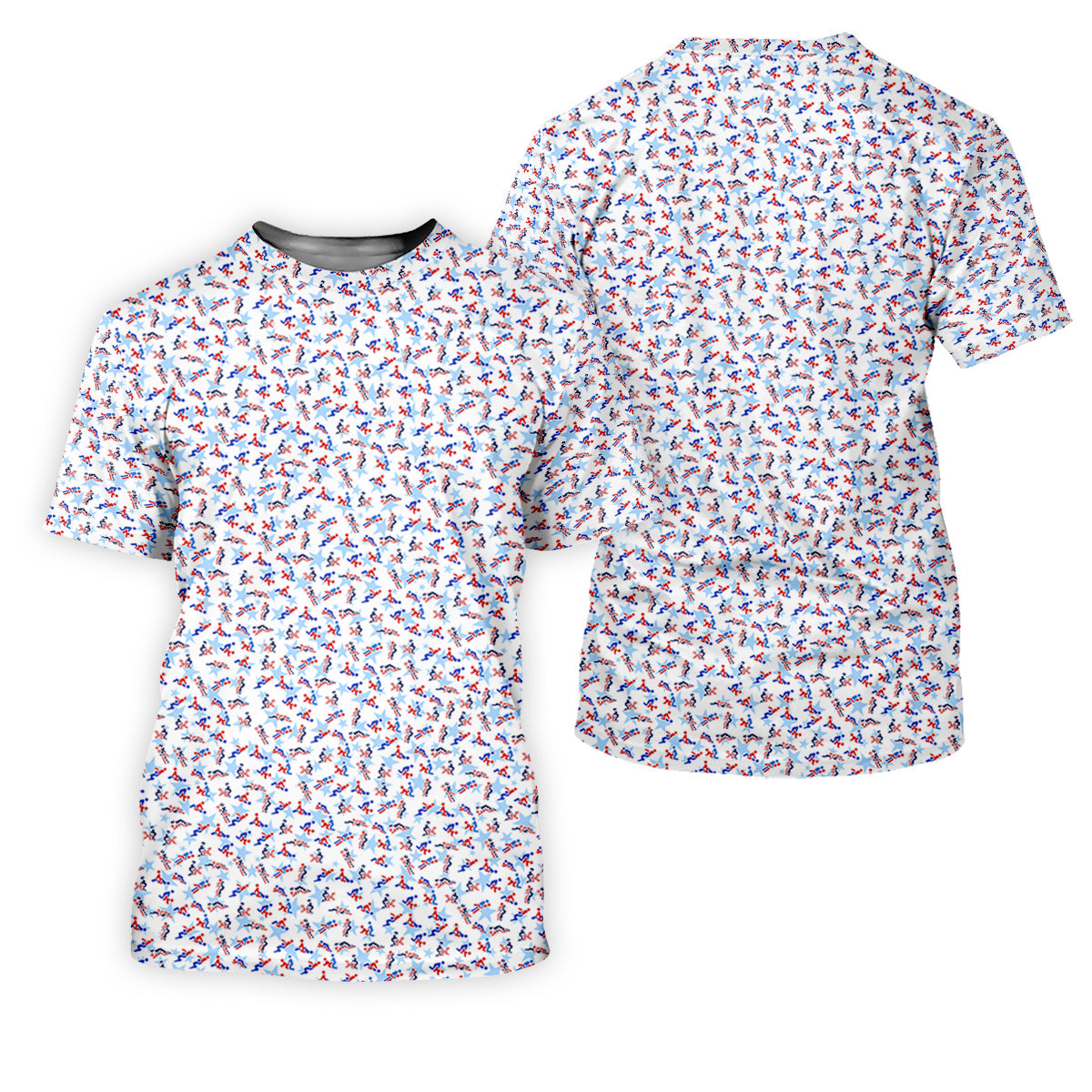 Funny Stick Figure Naughty Couple Red White Blue Polo ShirtFor Men, 250th Anniversary Golf Shirts For Men