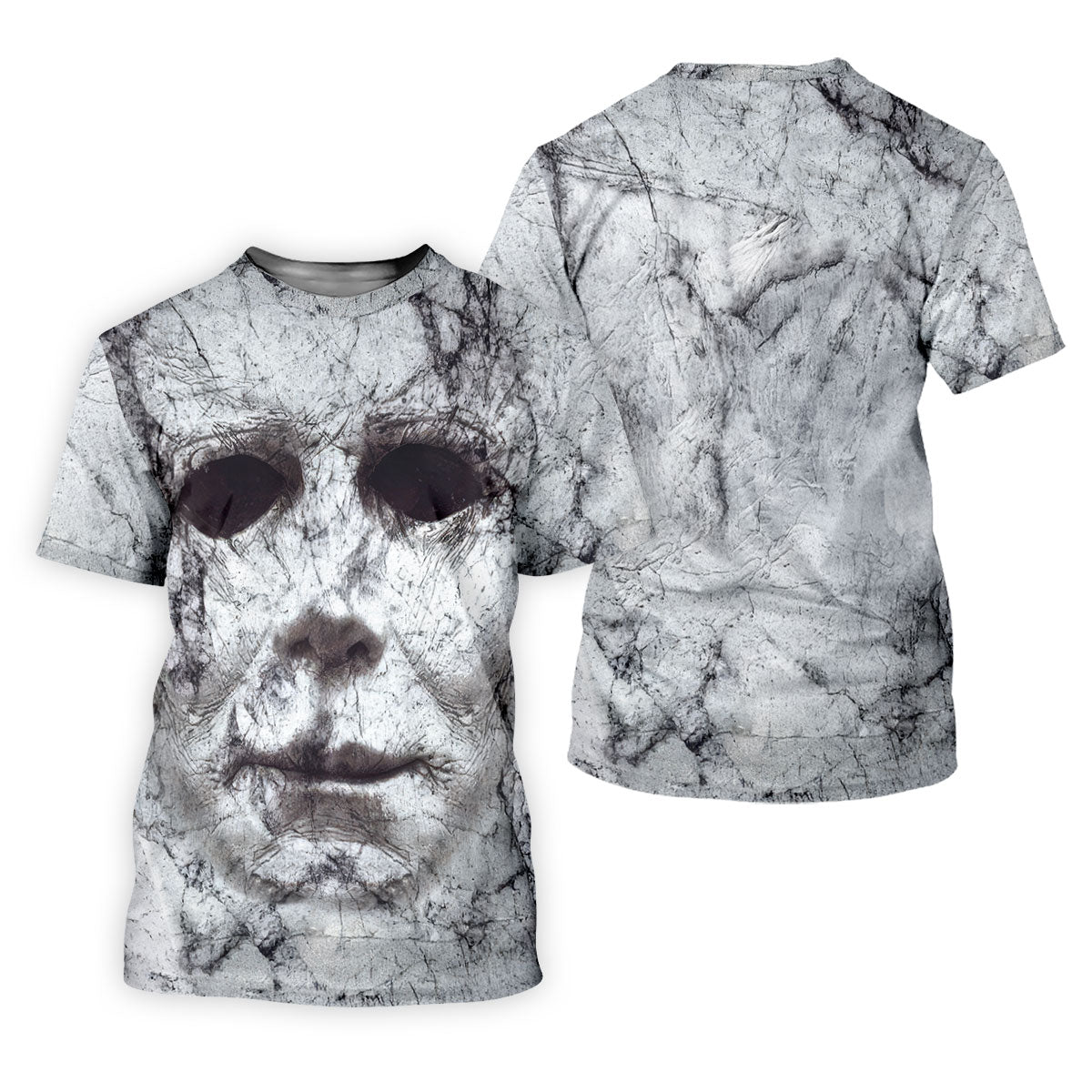 Horror Myer Face Polo ShirtFor Men, Horror Cosplay Golf Tops For Men, Halloween Golf Shirt