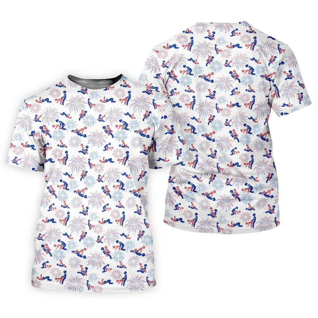 US Flag Pattern Naughty Couple Stick Figures Funny Golf Shirt, 250 Years Golf Shirt For Women