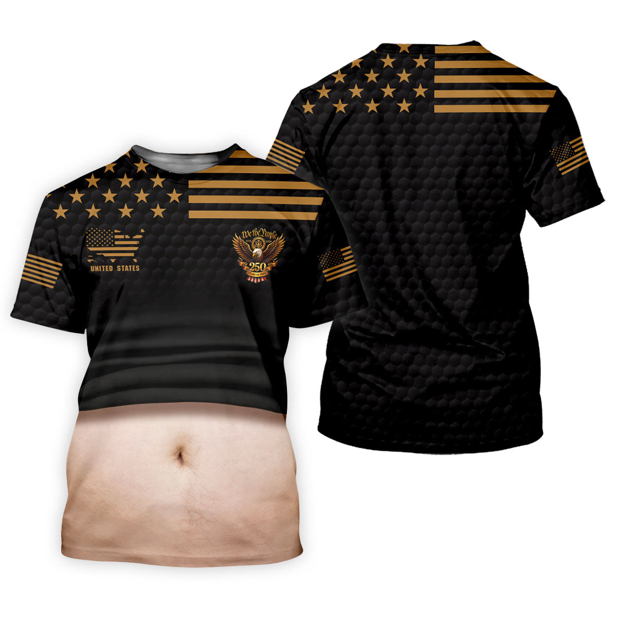We The People 250 Years Of Free Men's Funny Golf Polo Shirtf July Fun Golf Shirts For Men