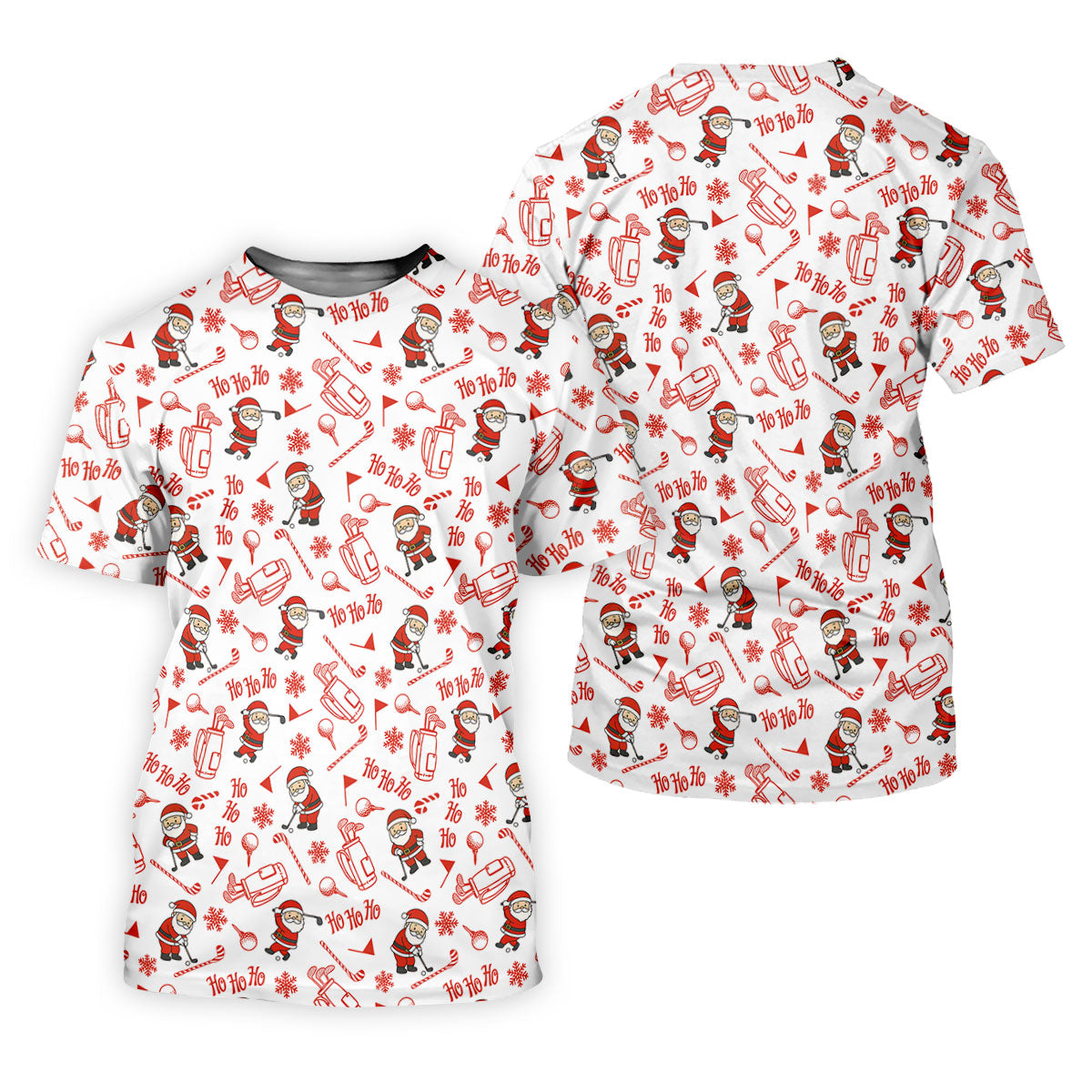 Ho Ho Ho Merry Christmas Funny Print Golf Shirt, Christmas Golf Shirt, Golf Gifts For Women, Fun Golf Shirt