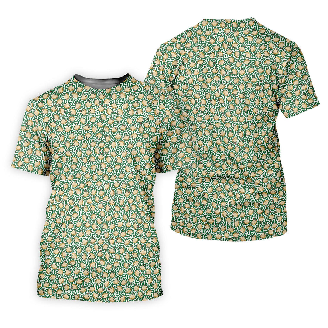 Sandwich Golf Course Seamless Pattern Performance Golf Shirt, Women Golf Top, Ladies Golf Shirts