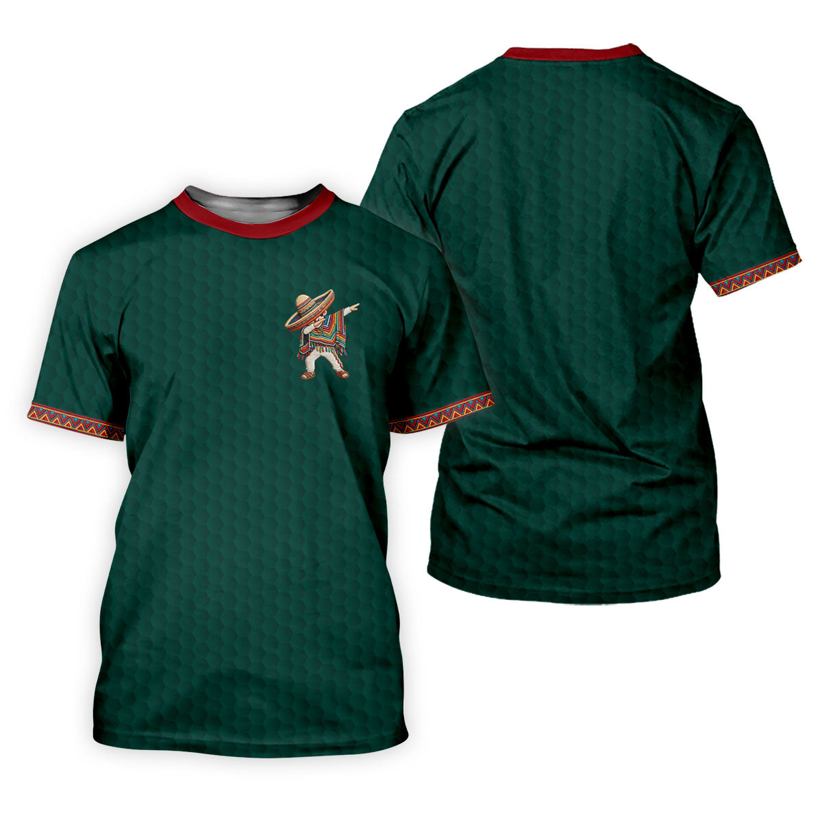 Cinco De Mayo Celebration Golf Ball Pattern Green Golf Shirt, Polo Shirtor Men