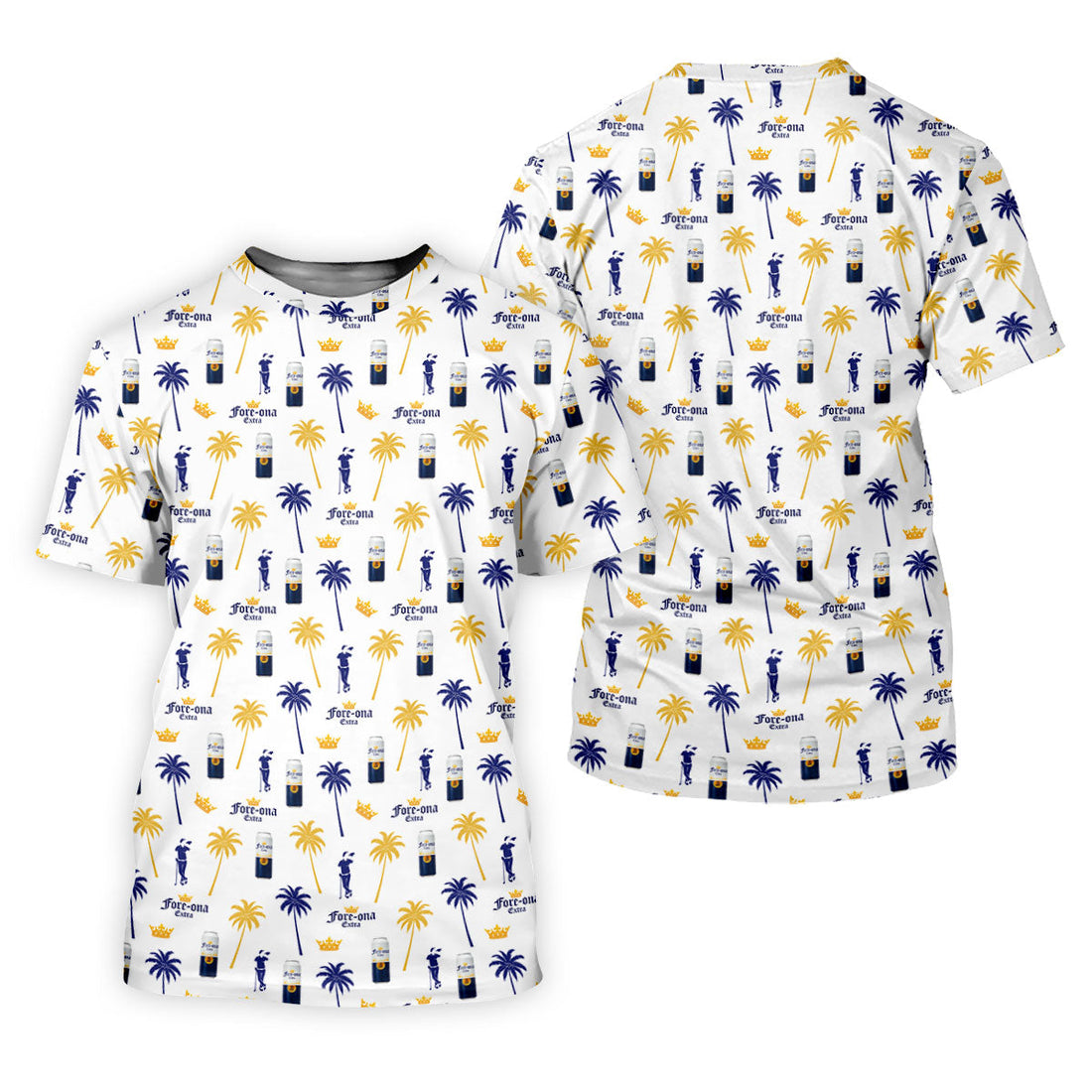 Fore-ona Extra Find Your Fairway Golfer Drinking Men's Funny Golf Shirts, Golf Shirts For Men