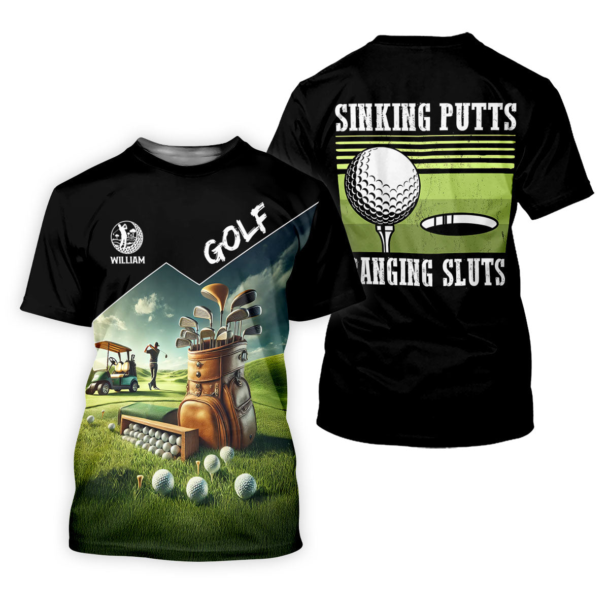 Golf Sinking Putts Banging Golf Tops For Men, Gifts For Golf Lovers, Polo ShirtFor Men, Golfing Apparel