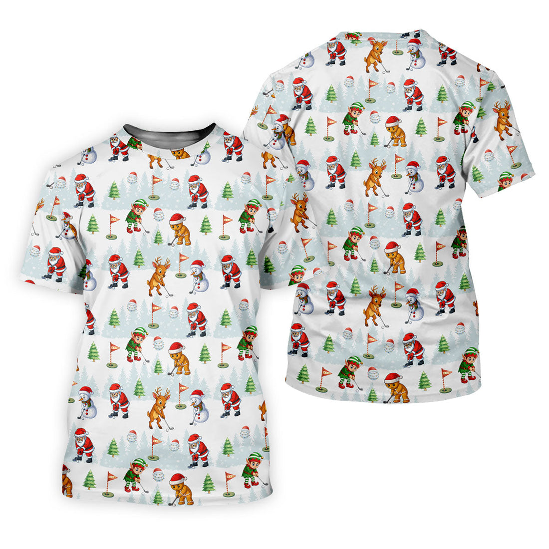 Classic Christmas Characters Fun Women's Golf Shirts, Cute Golf Outfit, Ladies Golf Tops, Christmas Golf Shirt