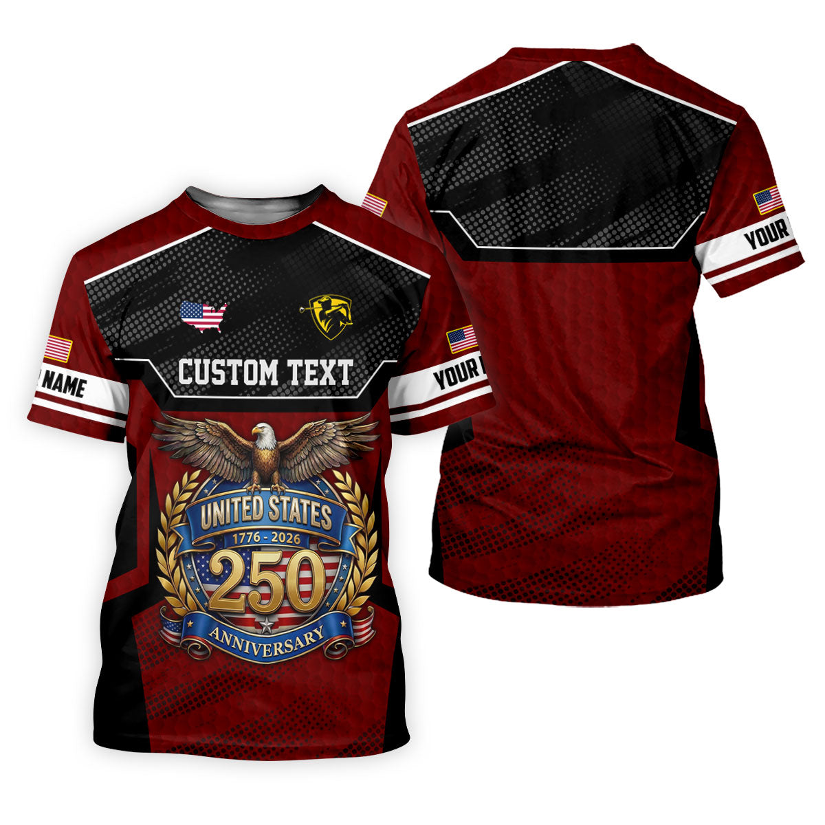 US 250 Anniversary Patriotic 4th Of July Red Golf Shirt, Polo Shirtor Men, Golf Shirts For Men