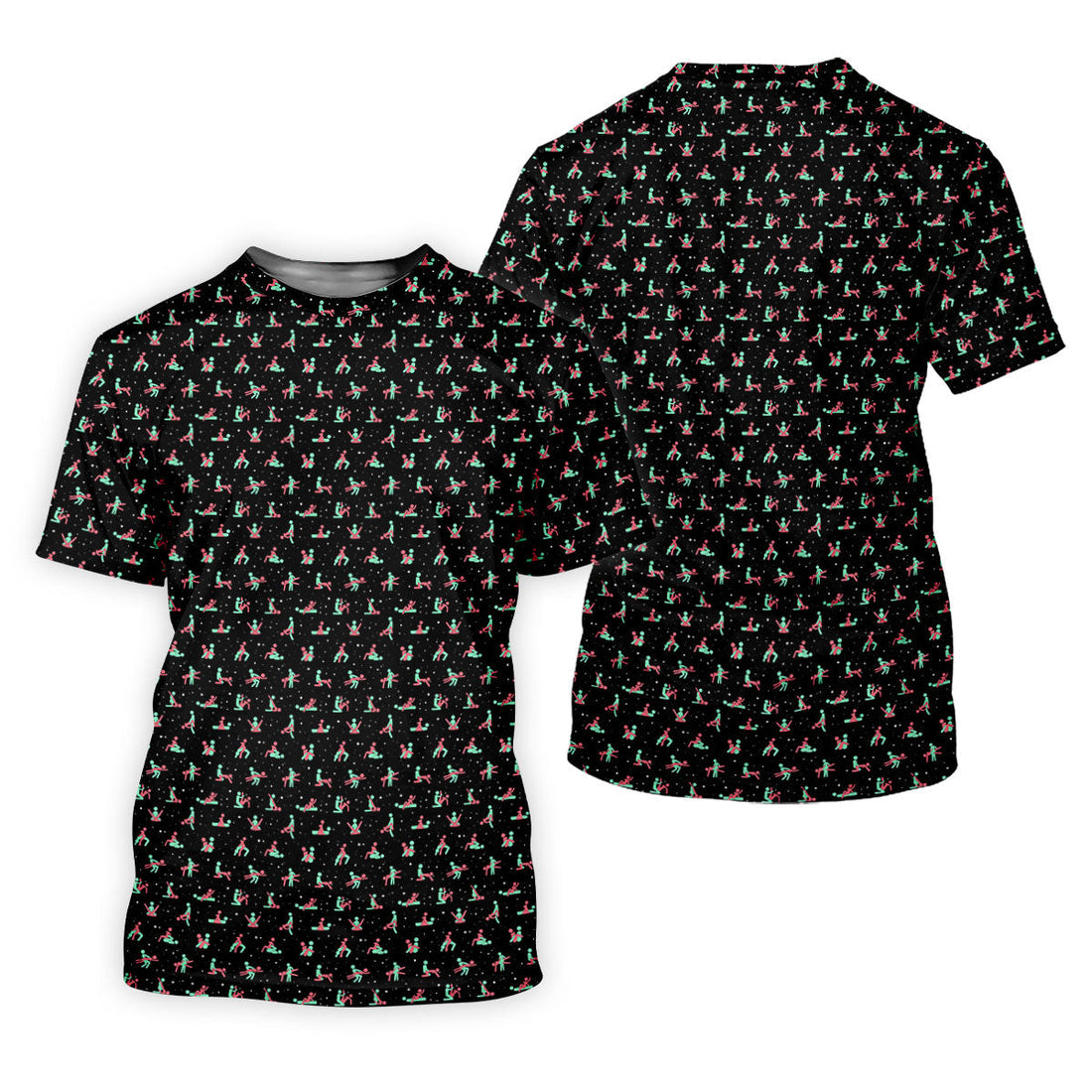 Naughty Couple Snow Pattern Christmas Golf Shirt, Fun Golf Shirts For Men, Golf Gift For Him, Polo ShirtFor Men