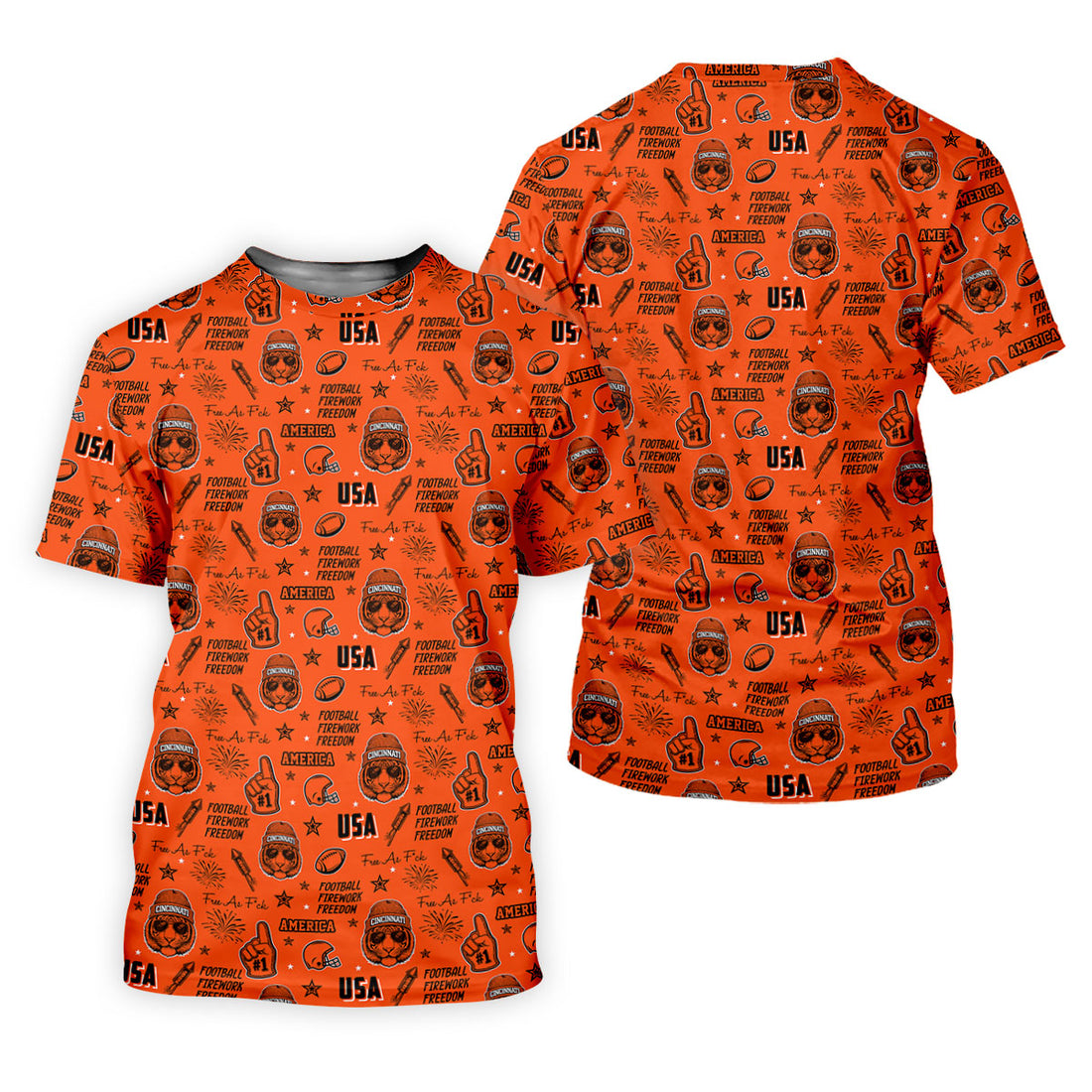 Bengal Tiger Head Orange And Black Sport Polo, American Football League Gift Ideas For Football Fans