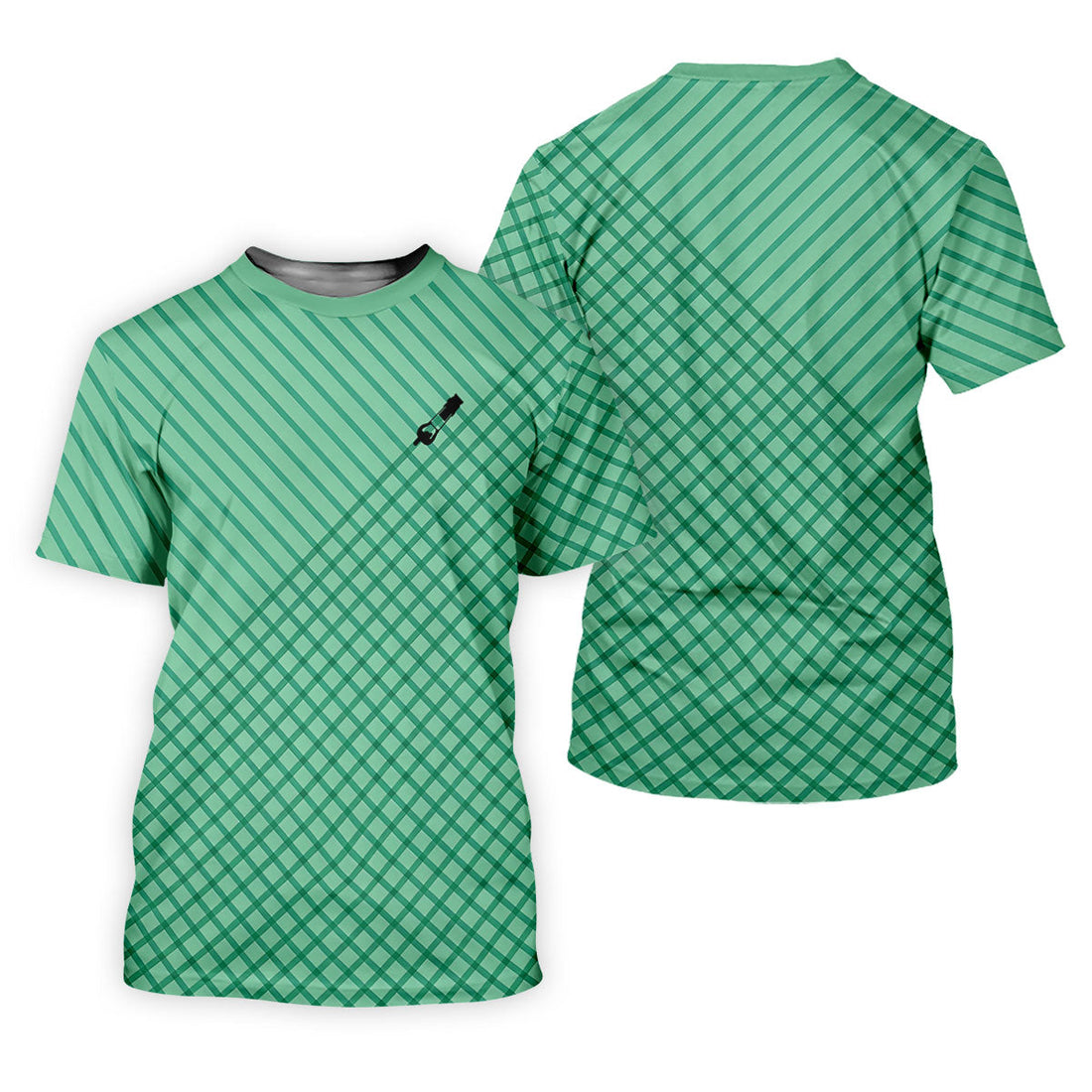 Lawn Mower Logo Cross Pattern Women's Golf Tops, Ladies Golf Shirts, Golfing Apparel