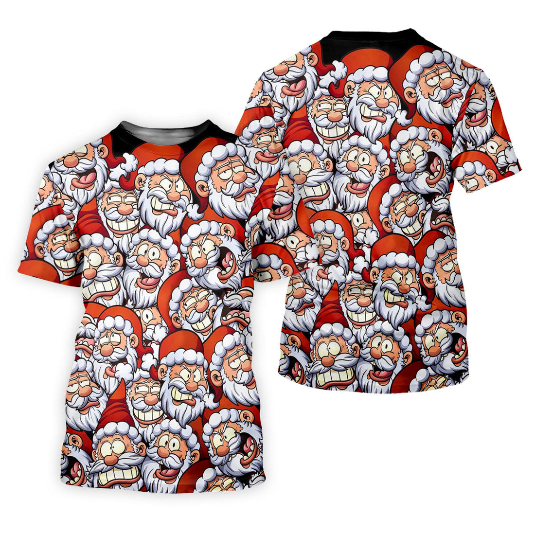 Santa Claus Face Fun Golf Shirts For Men, Christmas Golf Shirt, Polo ShirtFor Men, Golfing Apparel