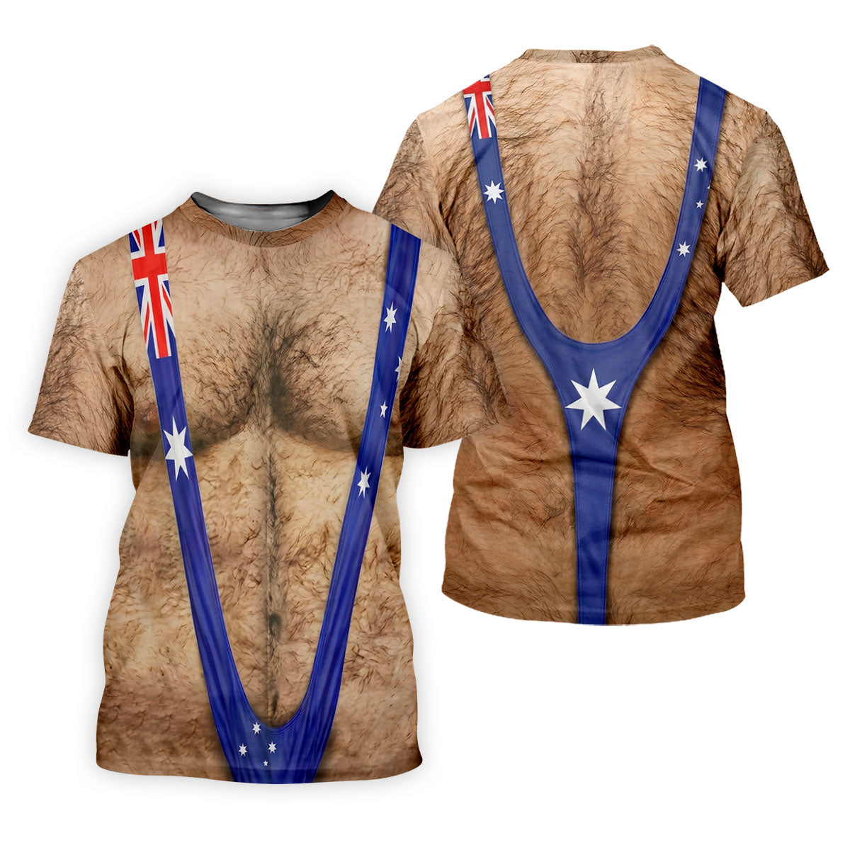 Australia Flag Print Fun Golf Shirt, Men's Golf Top, Polo Shirtor Men, Golf Shirts For Men