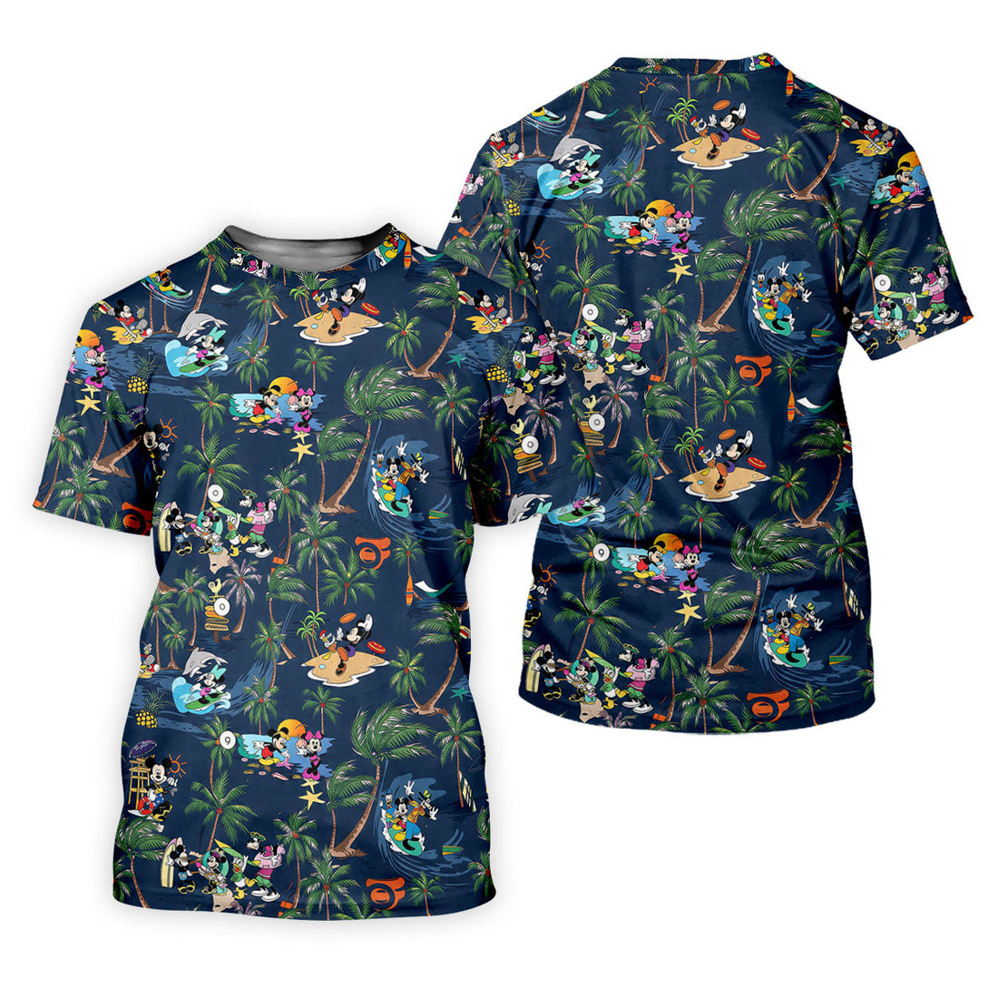 Cartoon Tropical Surf Beach Golf Polo Shirt, Golf Shirts For Women, Women’s Golf Polo