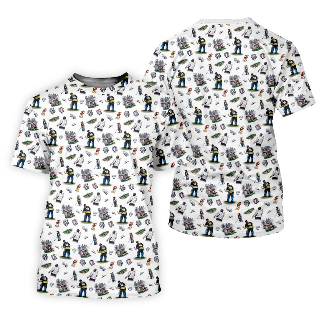 30th Anniversary Sport Movie Character Iconic Moments White Golf Shirt, Men's Funny Golf Shirts, Golf Shirts For Men