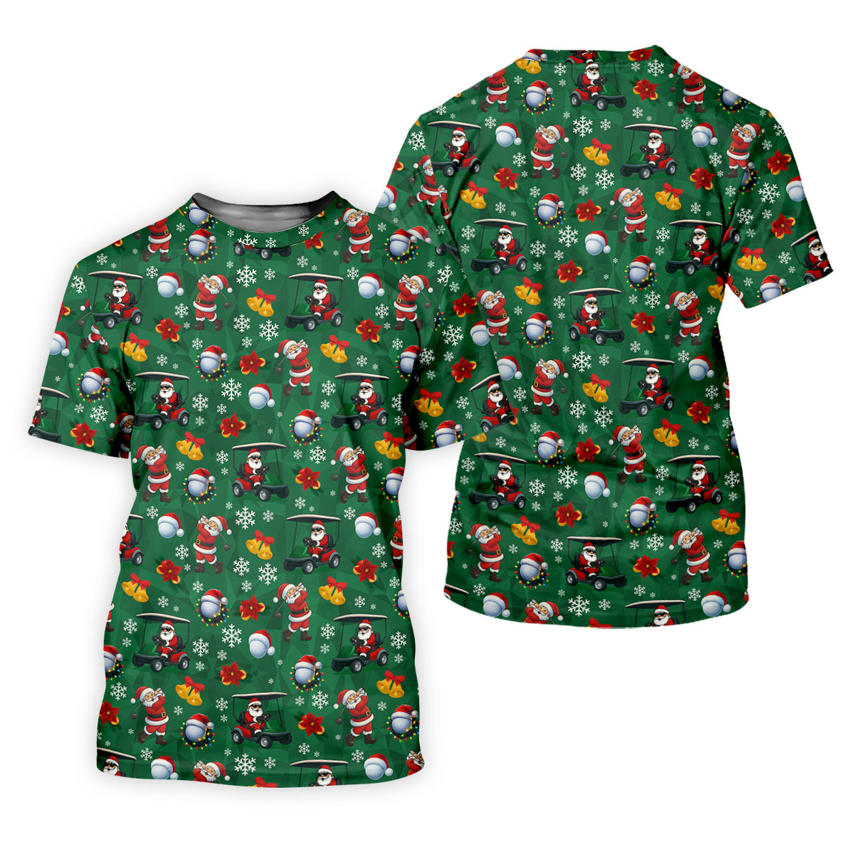 Santa Christmas Green Golf Polo, Women Golf Top, Golf Christmas Gifts, Ladies Golf Shirts