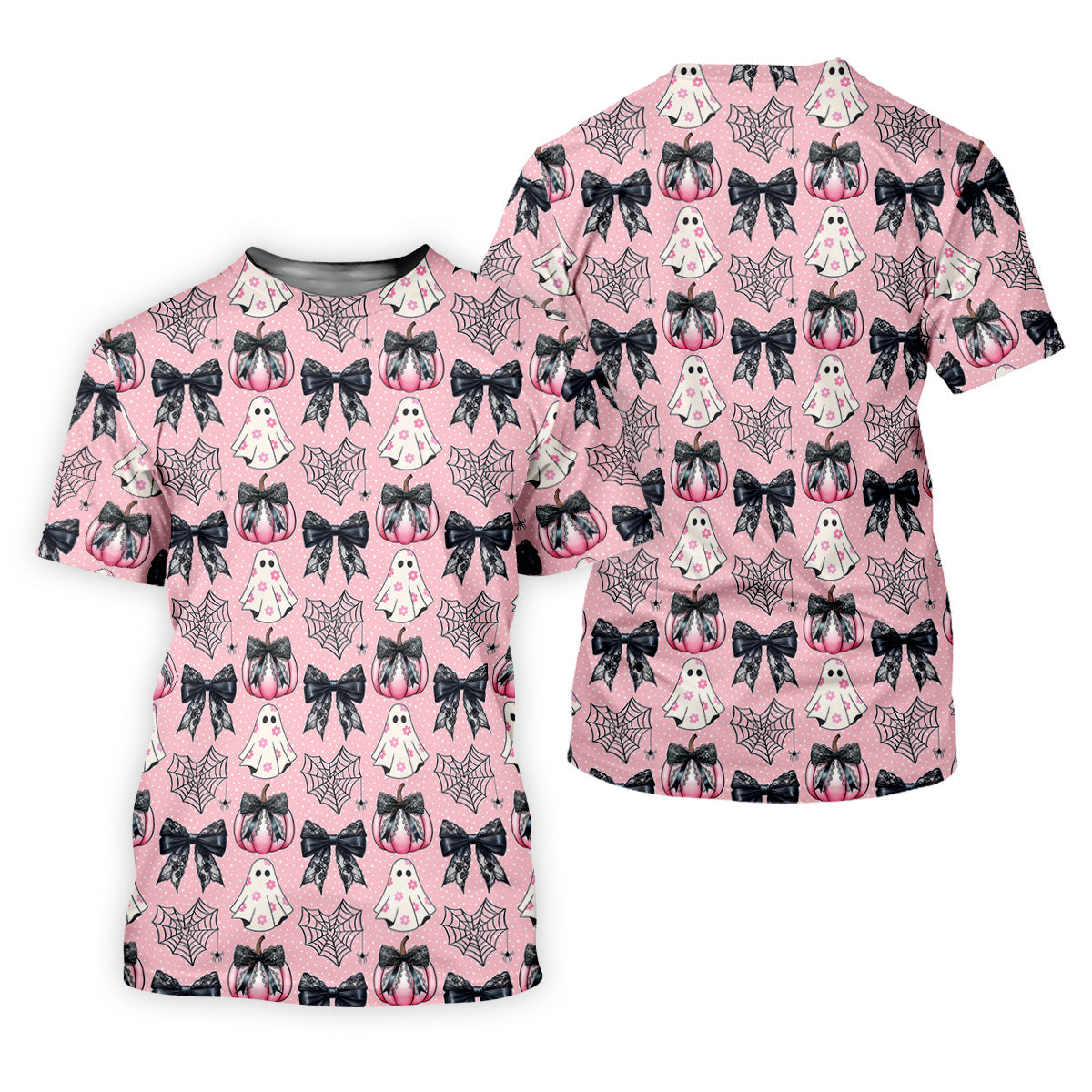 Coquette Pumpkin Boo Pink And Black Cute Golf Outfit, Fun Golf Shirts For Men, Golfing Apparel