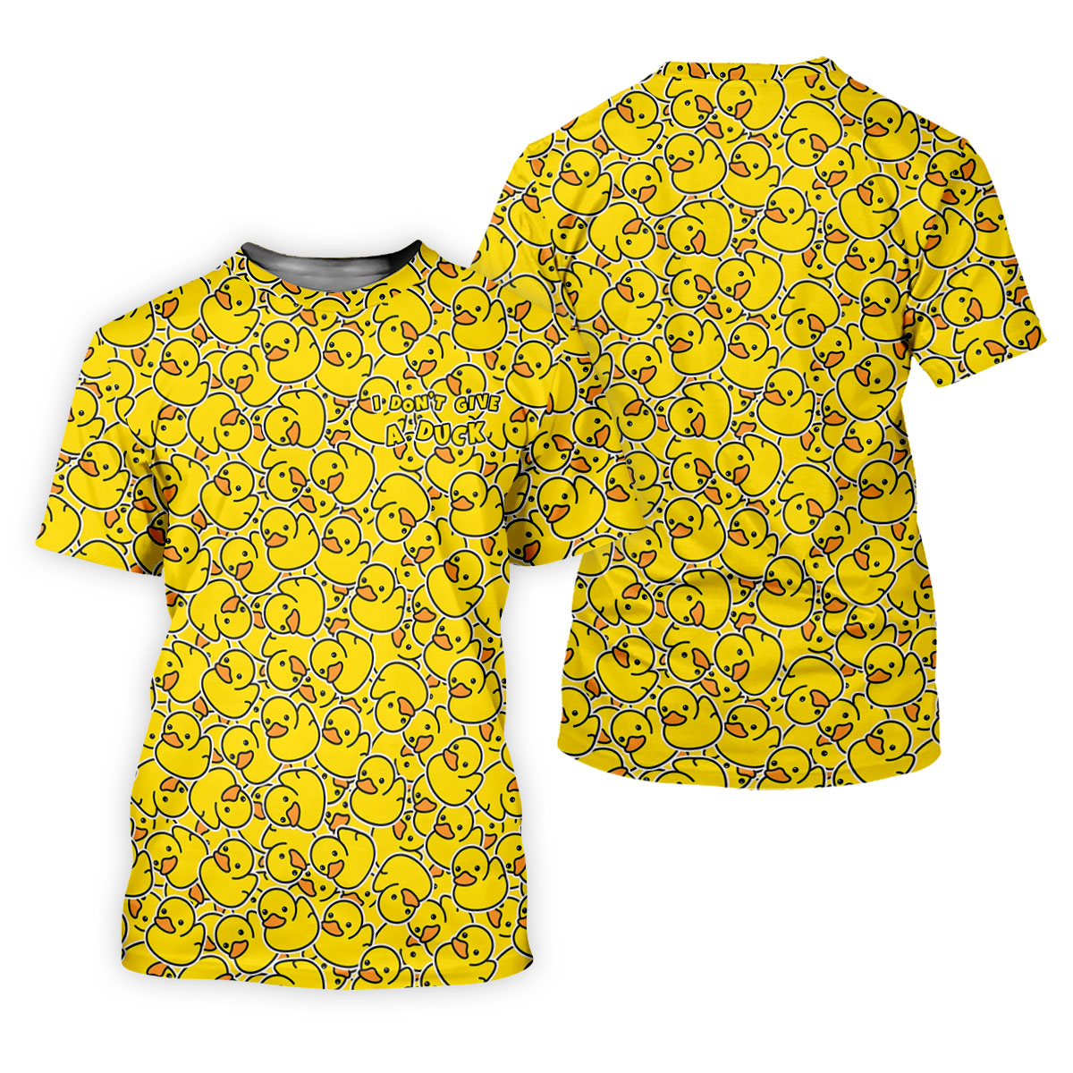 I Don't Give A Duck Yellow Rubber Duck Hawaiian Golf Shirt, Women's Golf Tops
