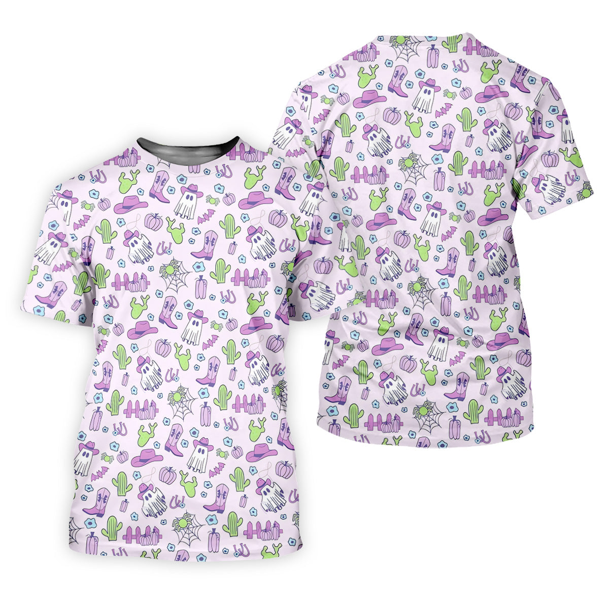Western Halloween Purple Golf Tops For Men, Fun Golf Shirts For Men, Polo ShirtFor Men