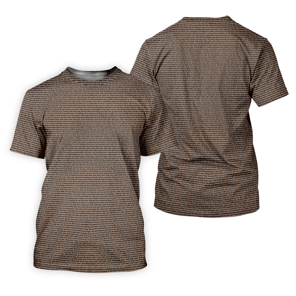 Cream Text Pattern Golf Polo Shirt, Golf Shirts For Women, Women’s Golf Apparel Beige