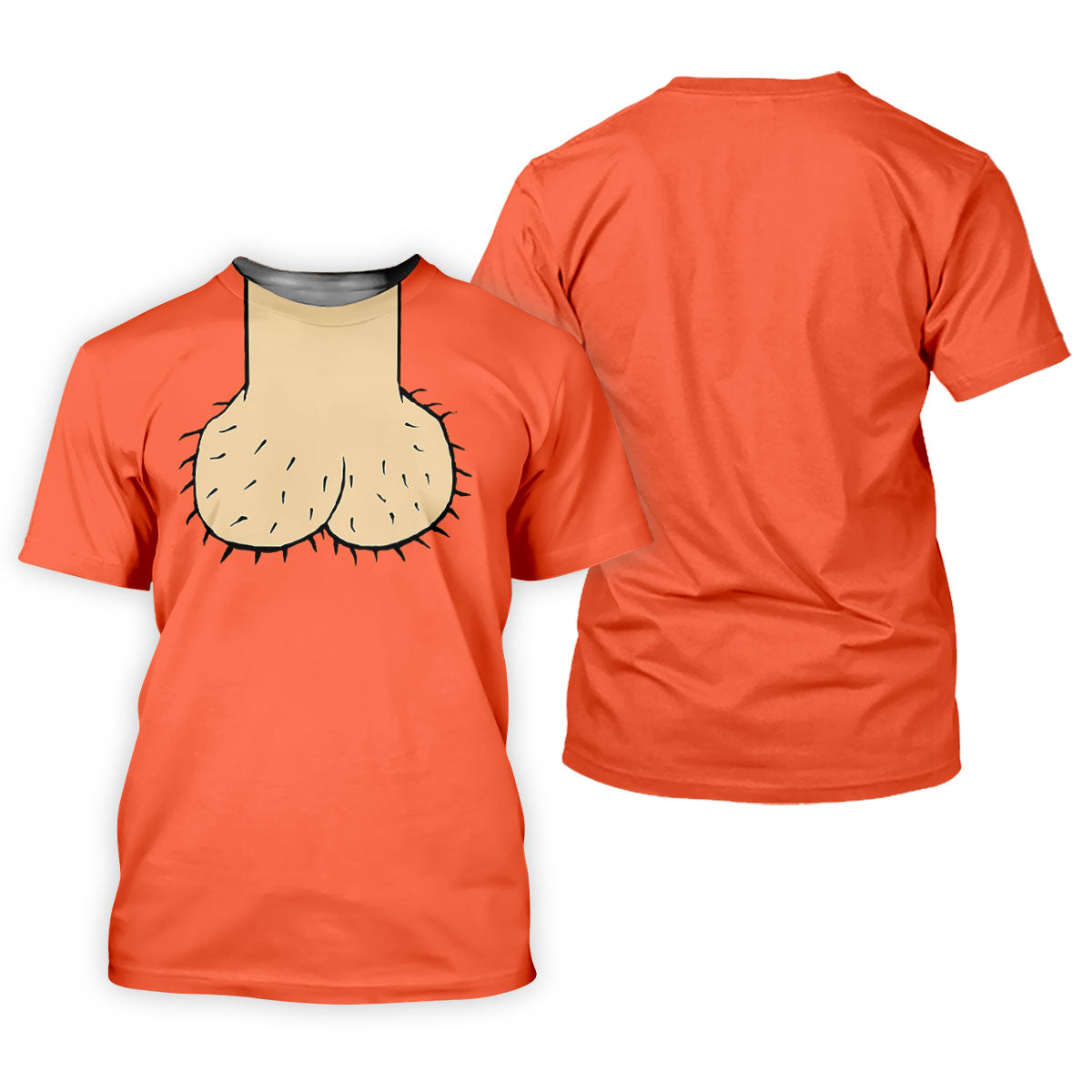 Orange Funny Dickhead Faux Chest Golf Shirt, Ladies Golf Shirts, Golf Polo For Women