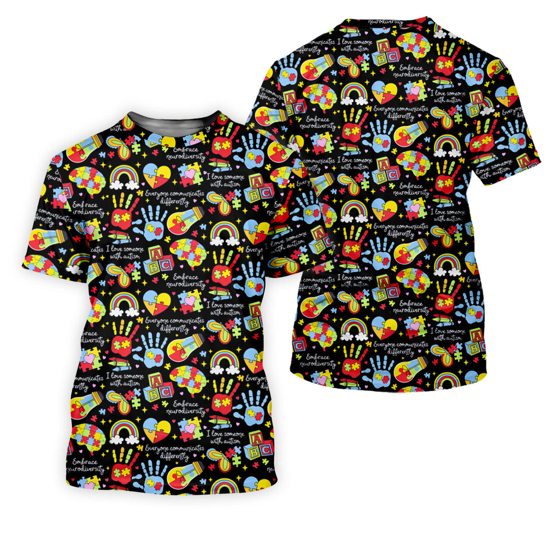 I Love Someone With Autism Black Golf Shirt, Autism Awareness Color Ladies Golf Shirts, Ladies Golf Polos