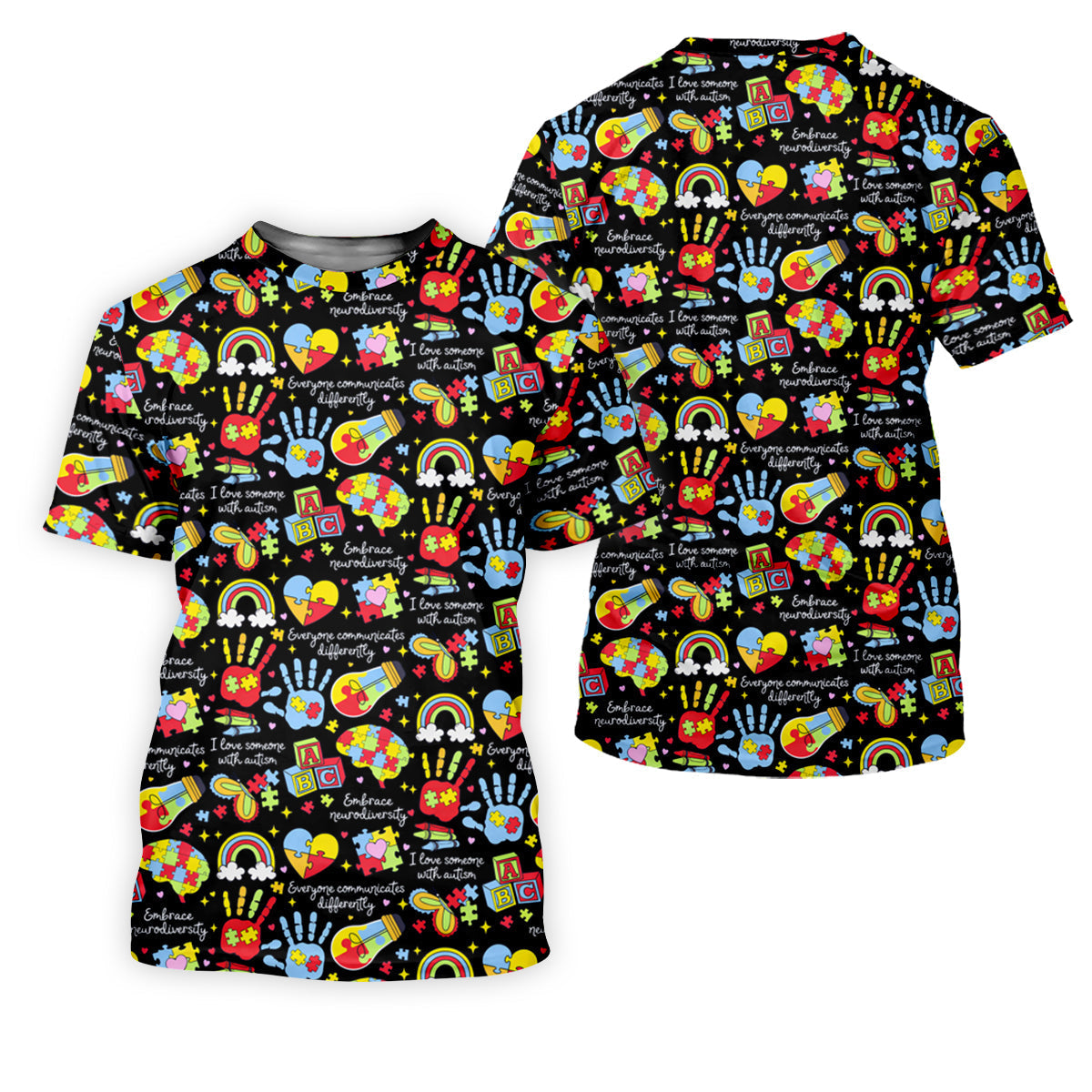 I Love Someone With Autism Black Golf Shirt, Autism Awareness Color Ladies Golf Shirts, Ladies Golf Polos