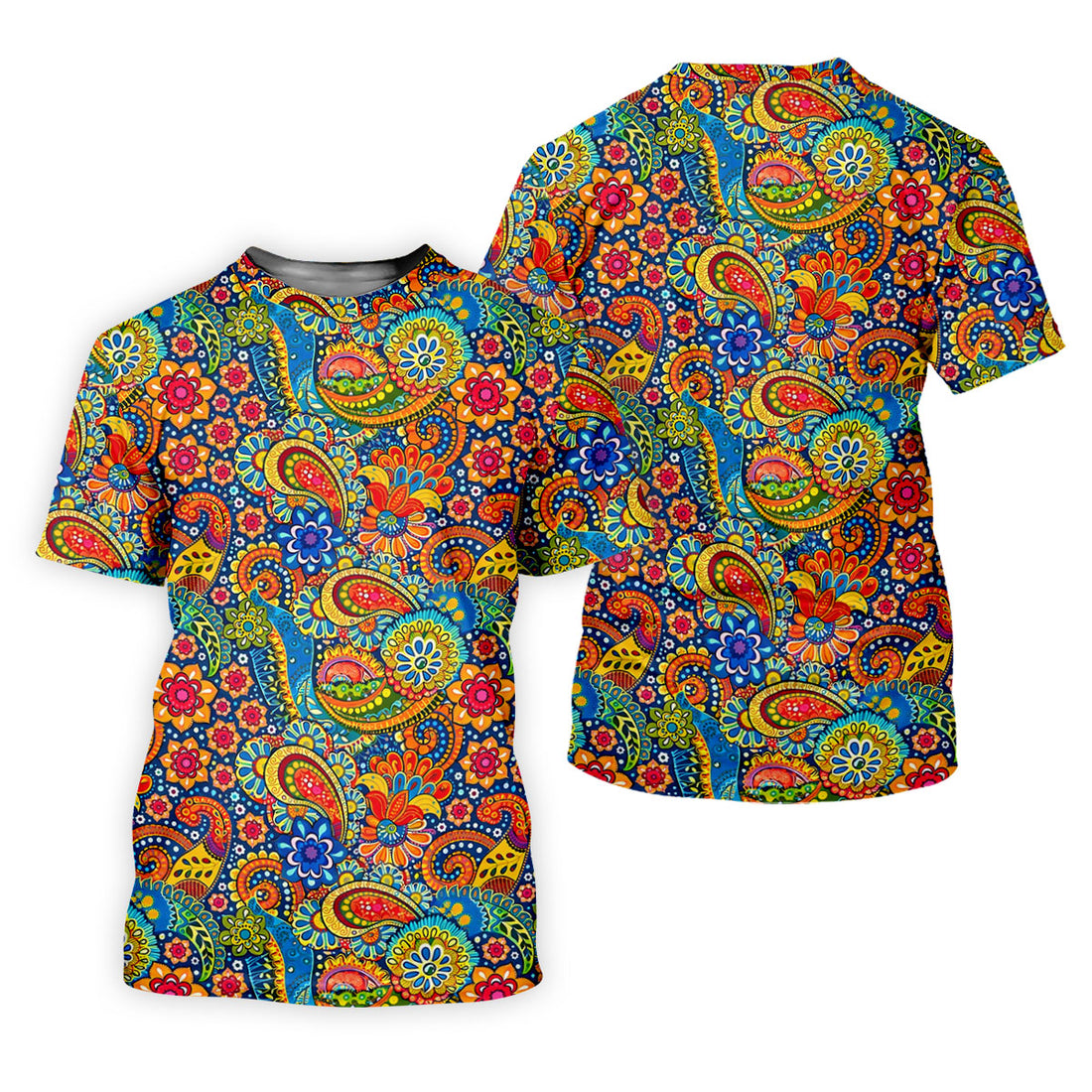 Colorful Floral Paisley Pattern Polo Shirt, Golf Tops For Women, Hawaiian Golf Shirt, Women’s Golf Apparel