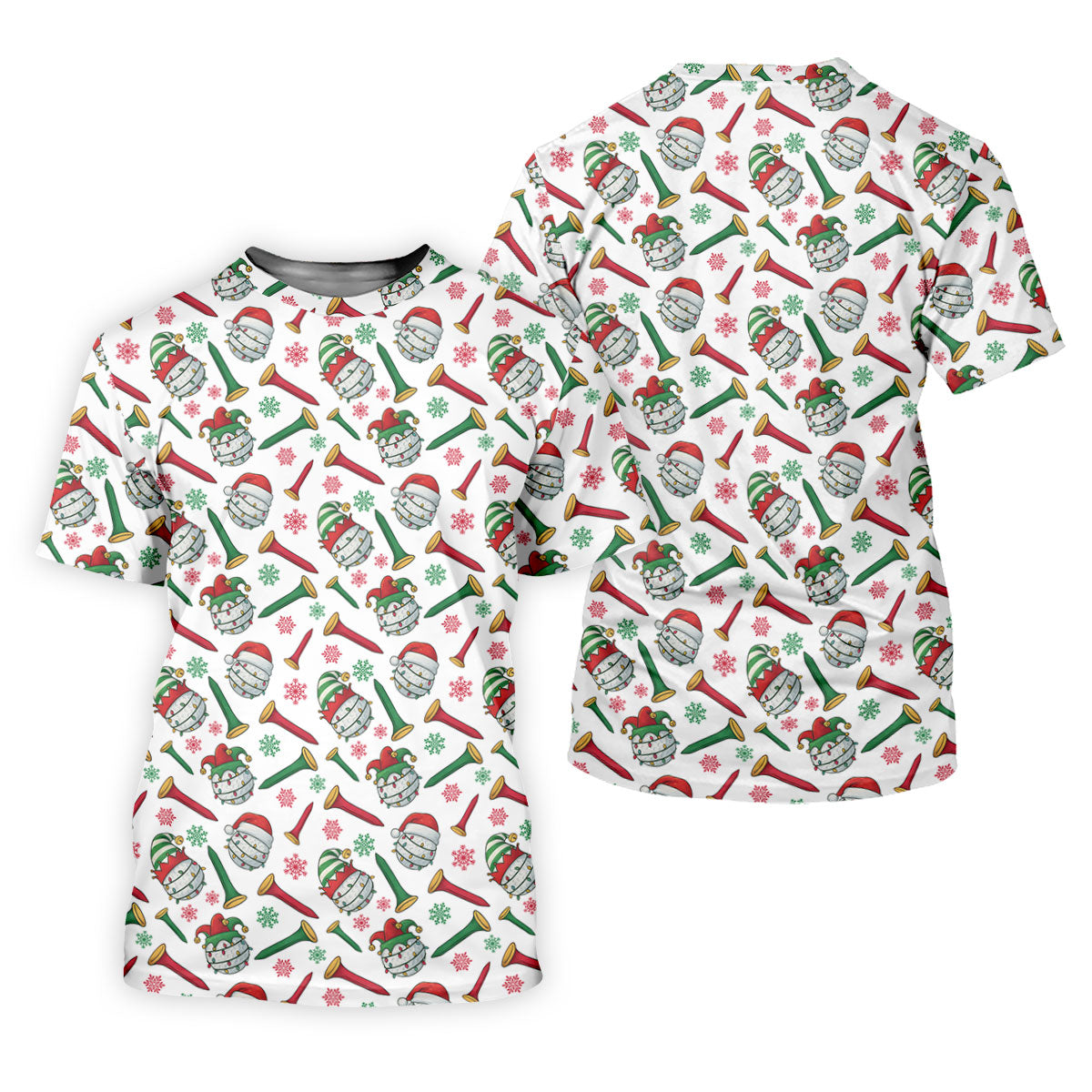 Funny Golf Ball Christmas Golf Shirt, Men's White Polo, Christmas Golf Gift, Golfing Apparel