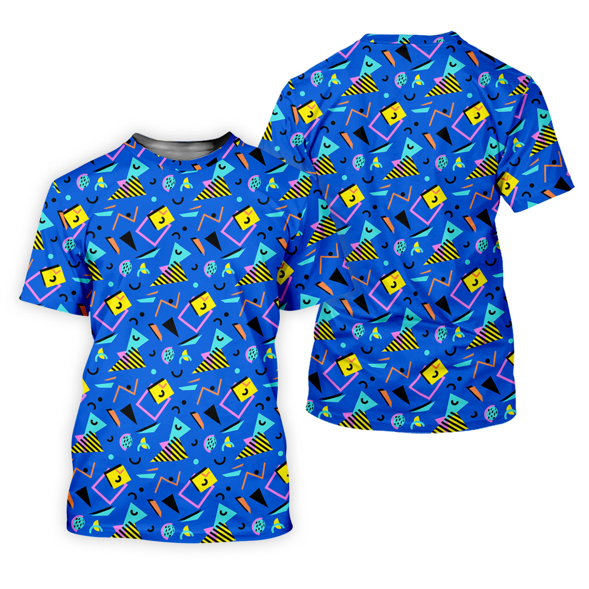 Playful Geometric Memphis Style Golf Tops For Men, Polo ShirtFor Men, Golf Shirts For Men