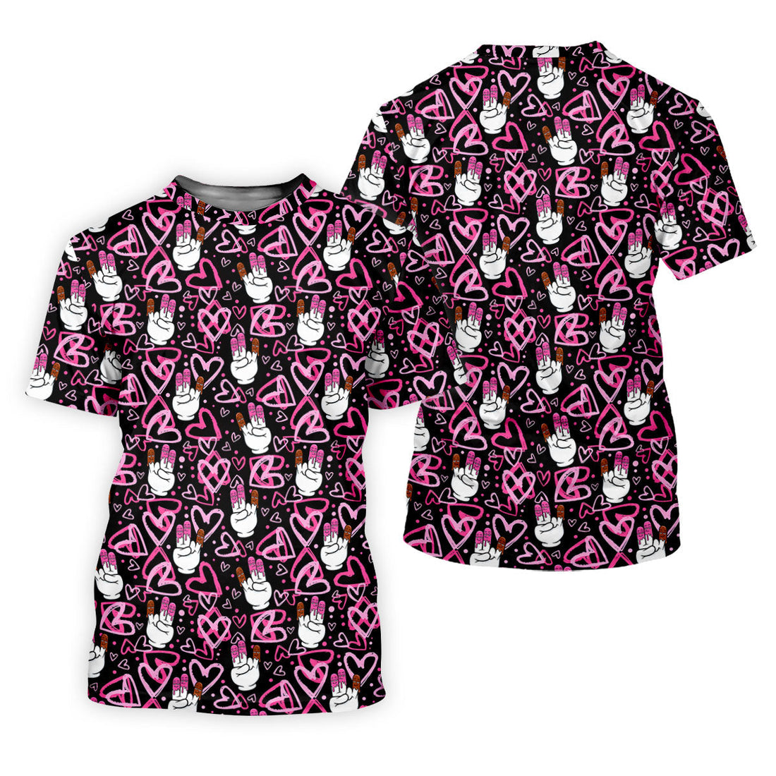 Chocolate Fingers Adult Humor Heart Pattern Fun Golf Shirts For Men, Valentines Golf Gift, Polo ShirtFor Men
