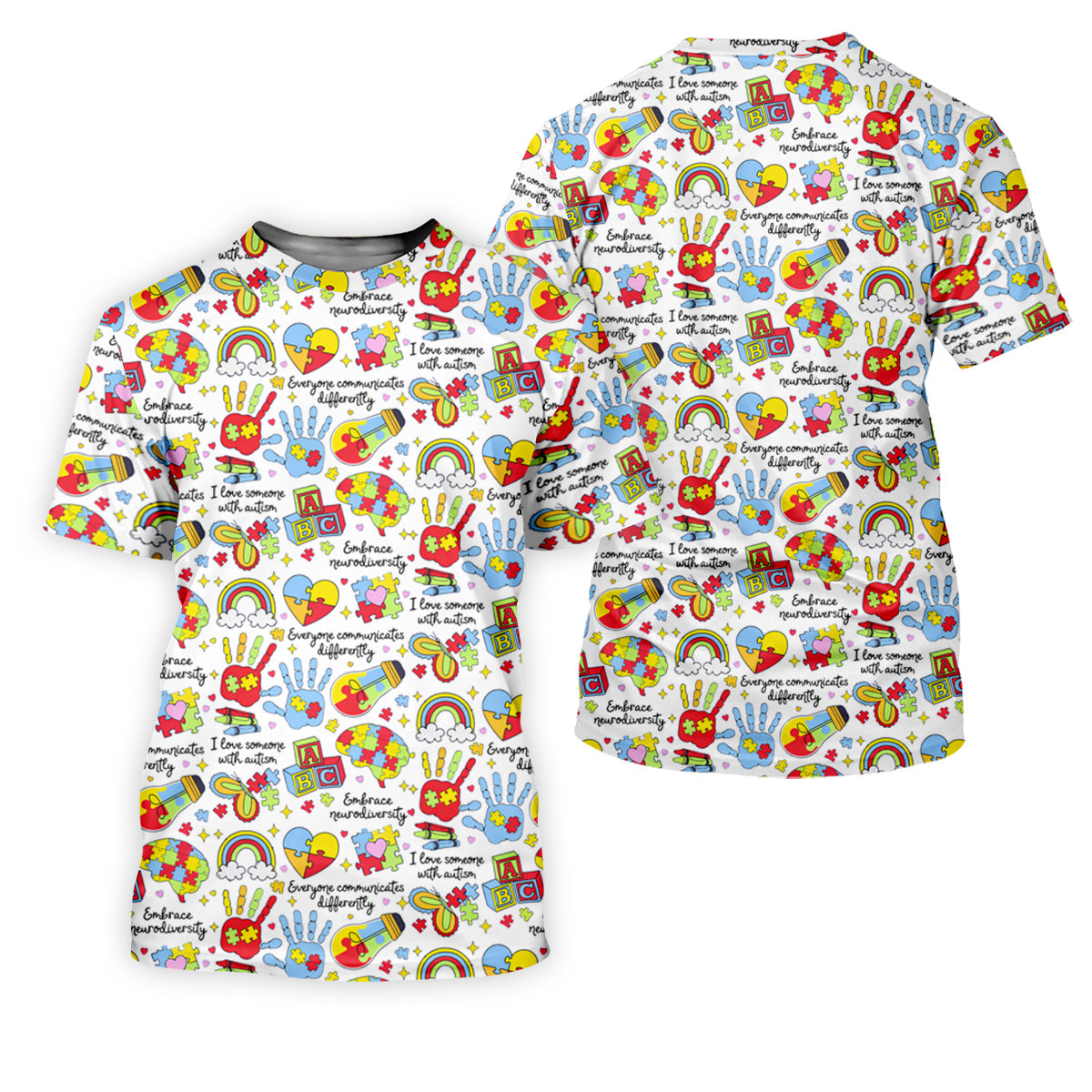 I Love Someone With Autism White Golf Shirt, Autism Awareness Color Ladies Golf Shirts, Ladies Golf Polos