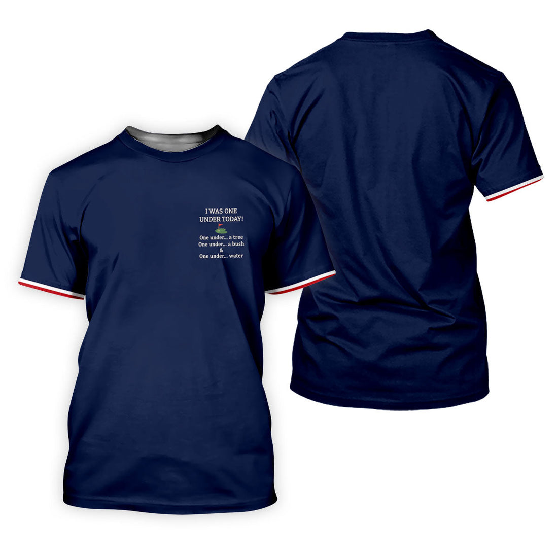 I Was One Under Today Navy Golf Shirt, Funny Golf Shirt, Ladies Golf Tops, Golf Shirt For Women